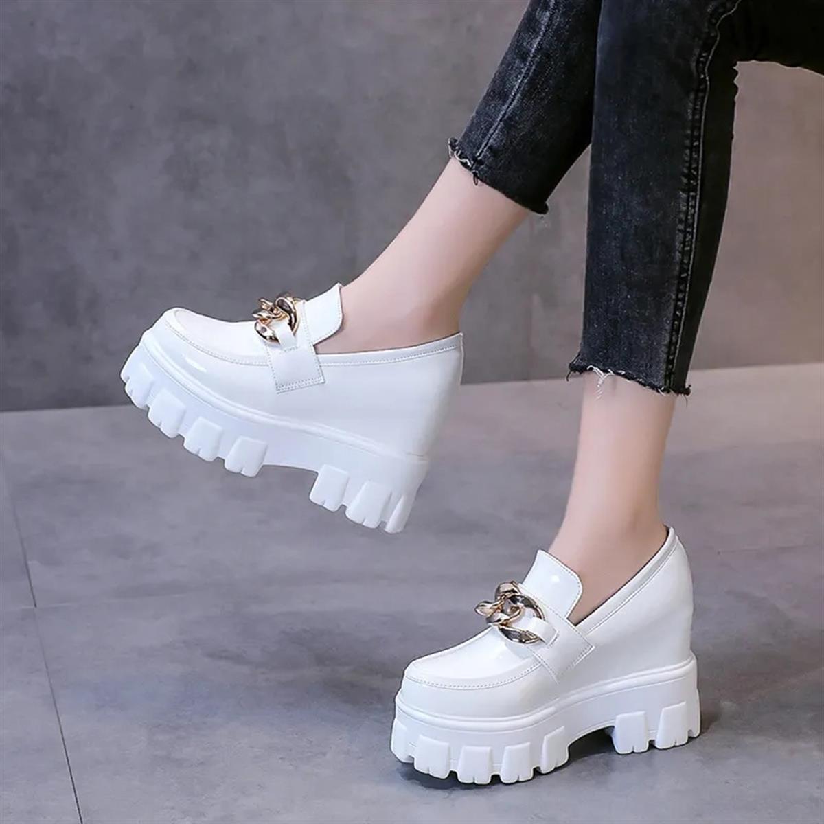 Dolgu Topuk Loafer 11 cm