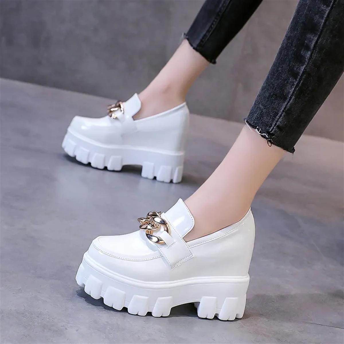 Dolgu Topuk Loafer 11 cm