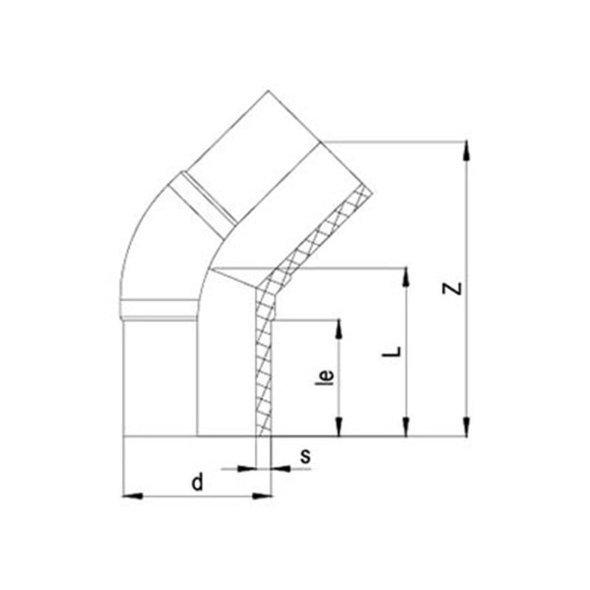 45° SPİGOT DİRSEK
