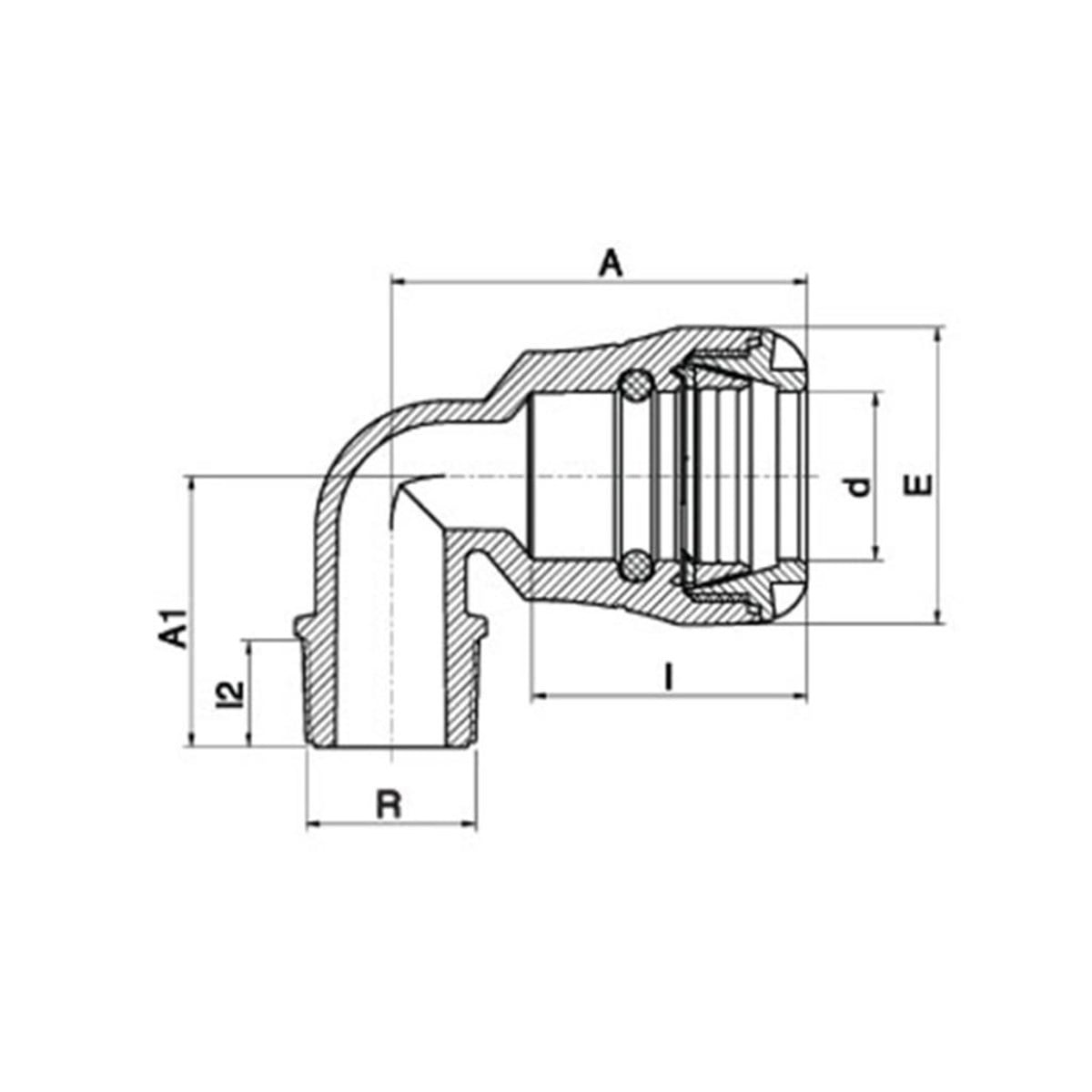DIŞ DİŞLİ DİRSEK 90 °