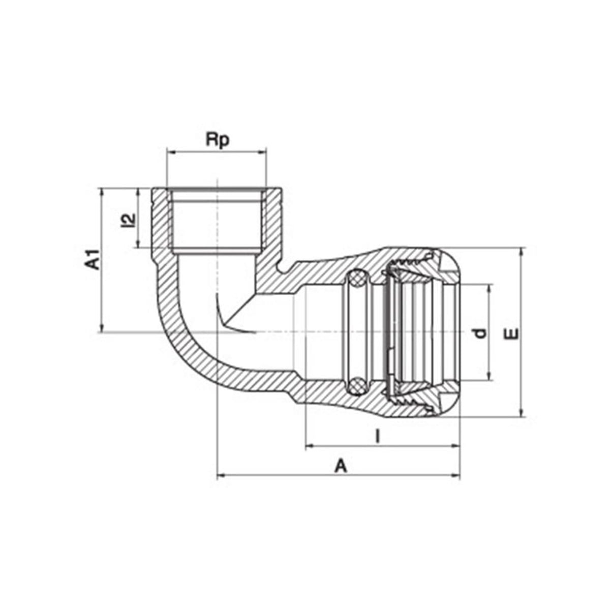 İÇ DİŞLİ DİRSEK 90°
