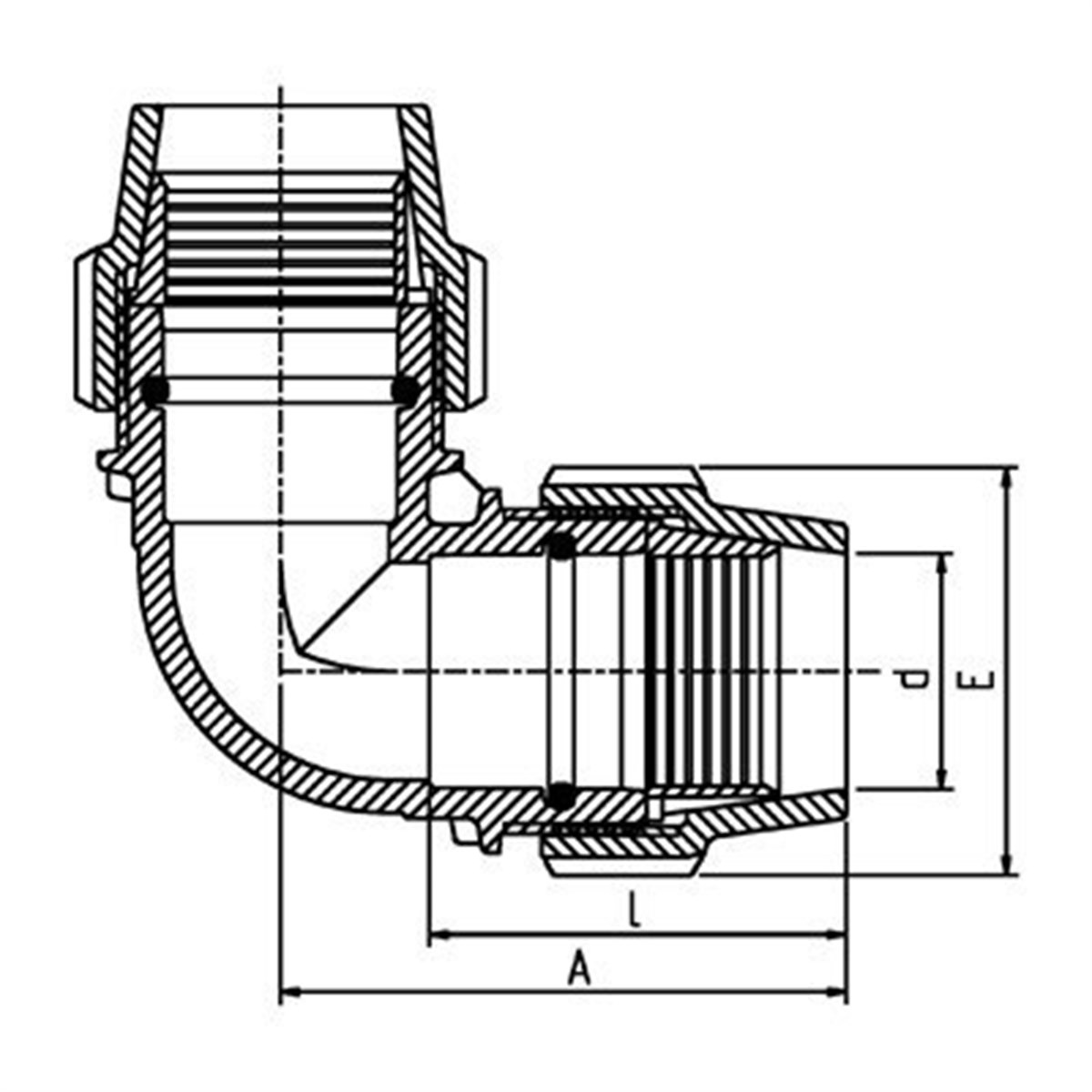 KABLİN DİRSEK 90°