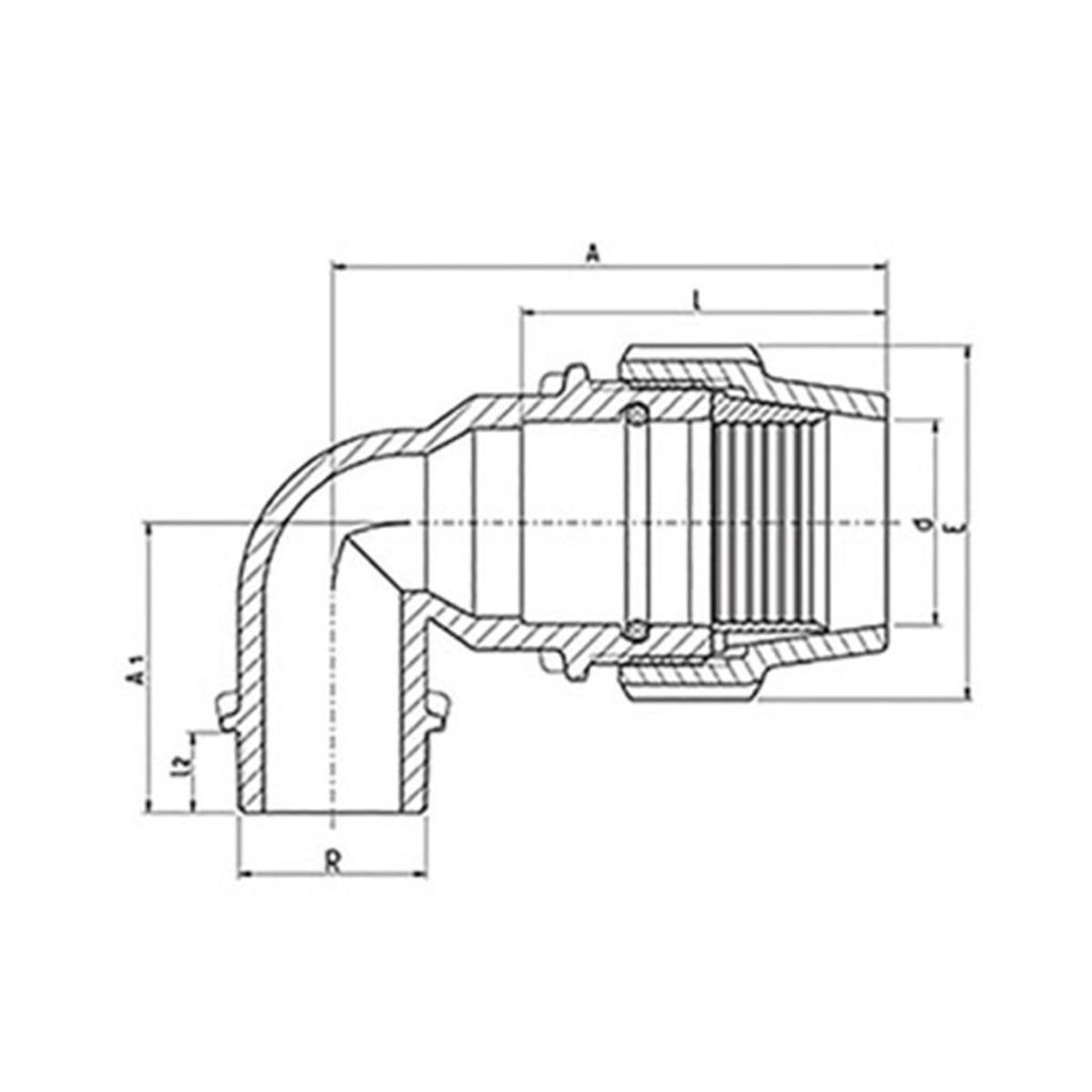 KABLİN DIŞ DİŞLİ DİRSEK 90°
