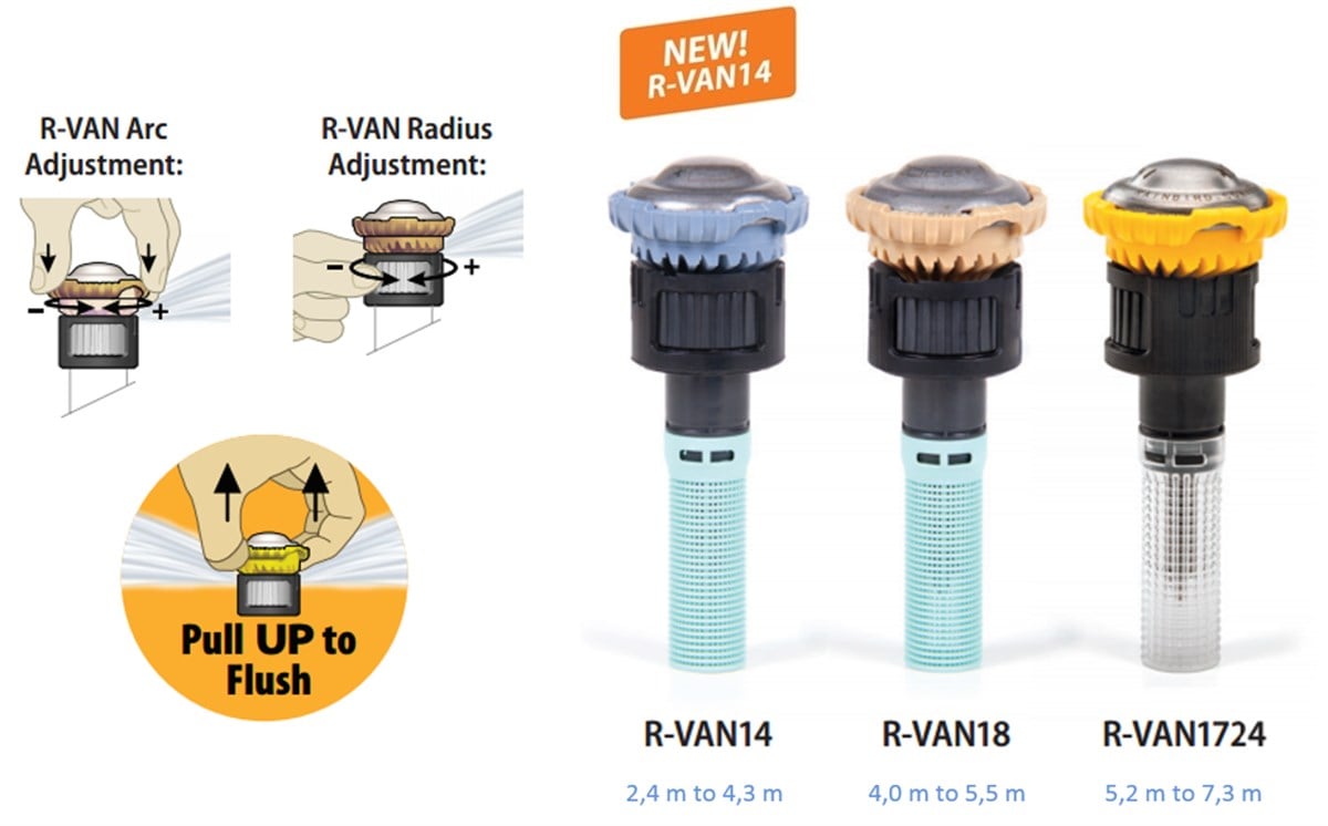 RAINBIRD R-VAN DEĞİŞKENİ 2,4 - 4,6M AÇI 45° - 270°
