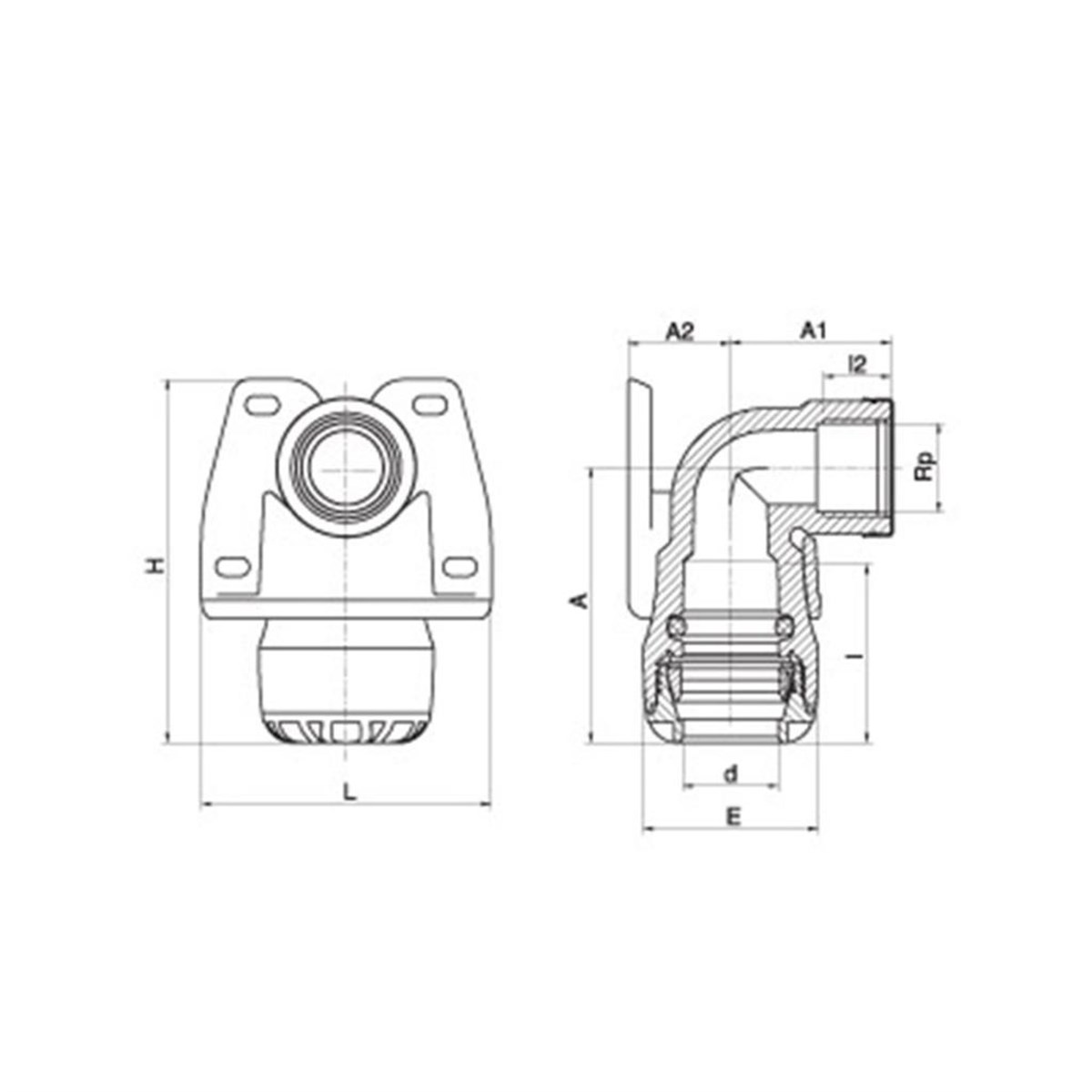 SABİTLENEBİLİR DİRSEK 90°
