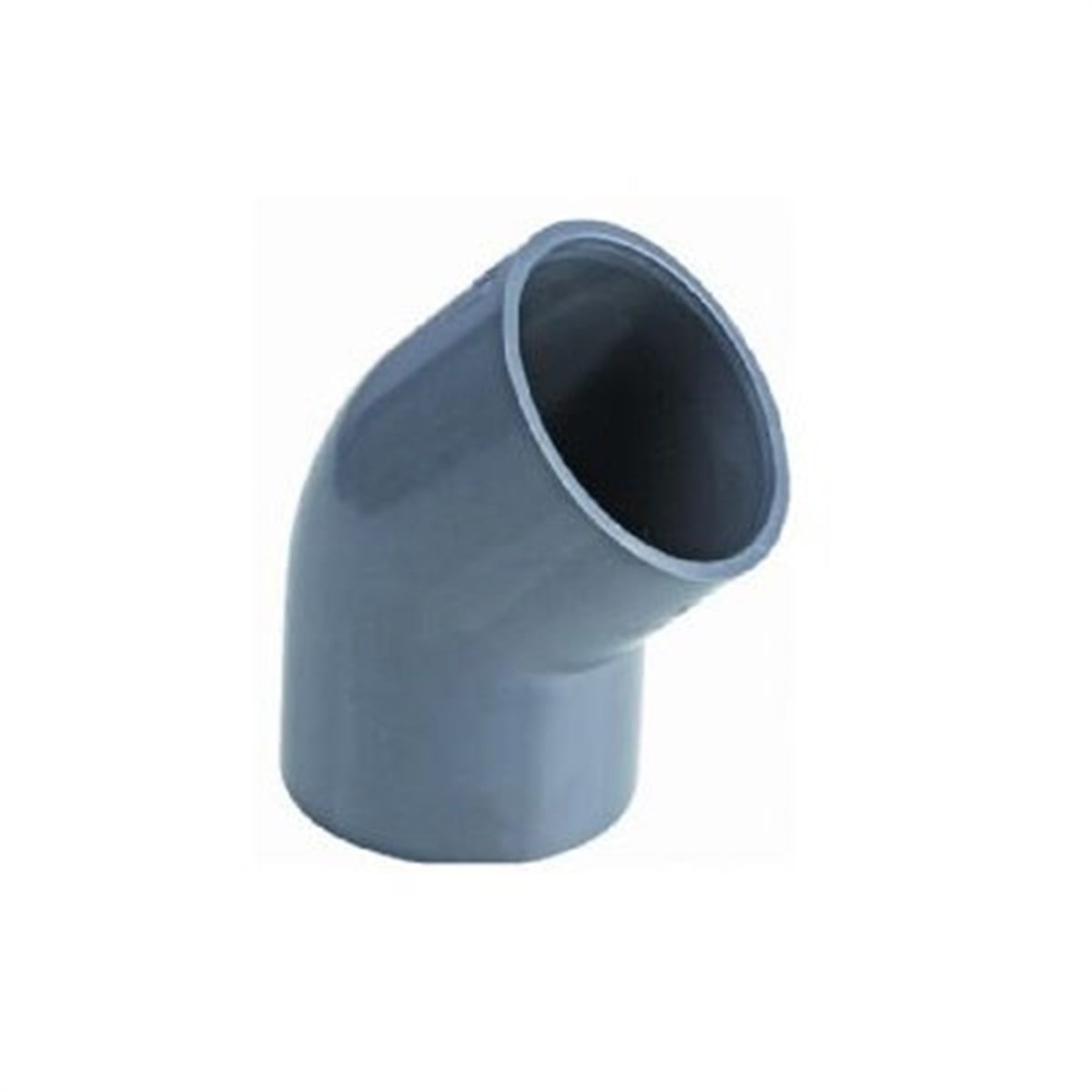 UH-PVC YAPIŞTIRMA MUFLU 45° DİRSEK