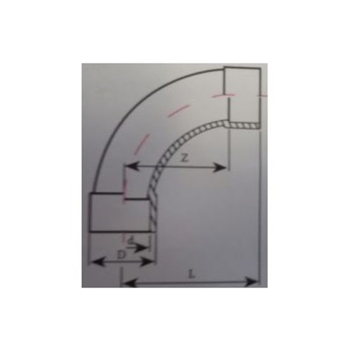 UH-PVC YAPIŞTIRMA MUFLU 90° DİRSEK (GENİŞ AÇILI)