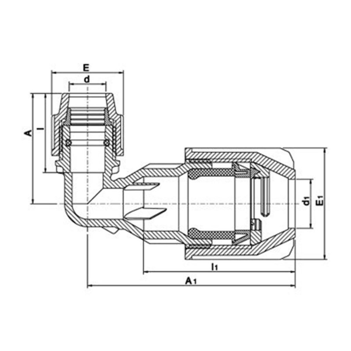 ÜNİVERSAL DİRSEK 90°