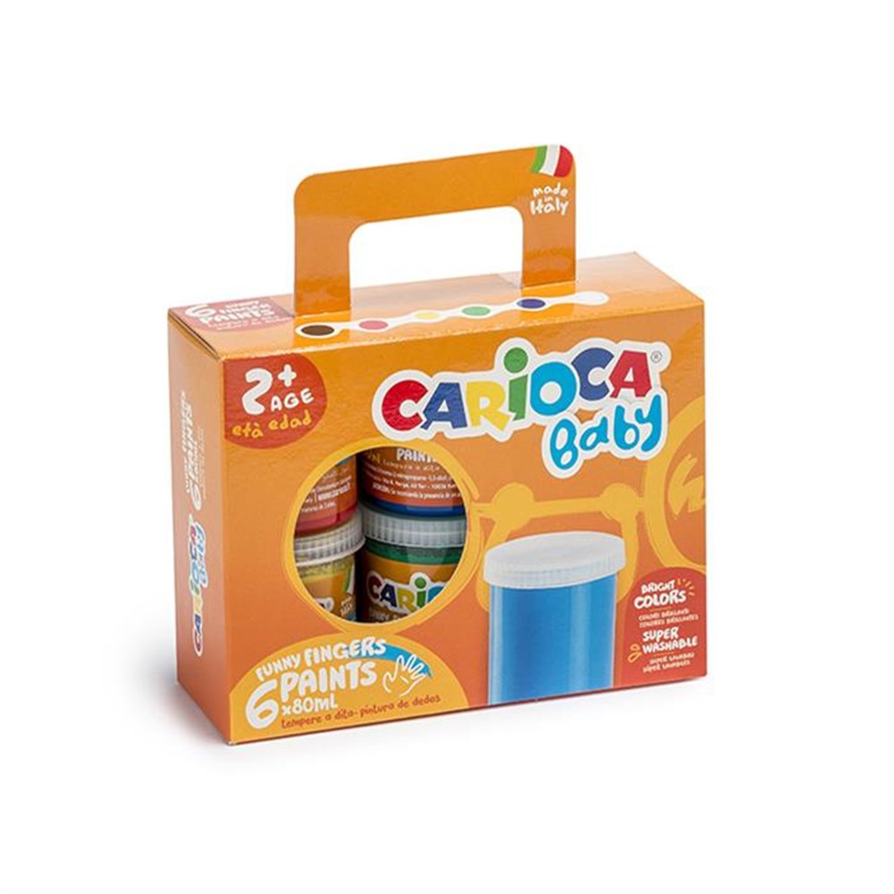 BEBEK SÜPER YIKANABİLİR PARMAK BOYASI - 6 RENK X 80 GR