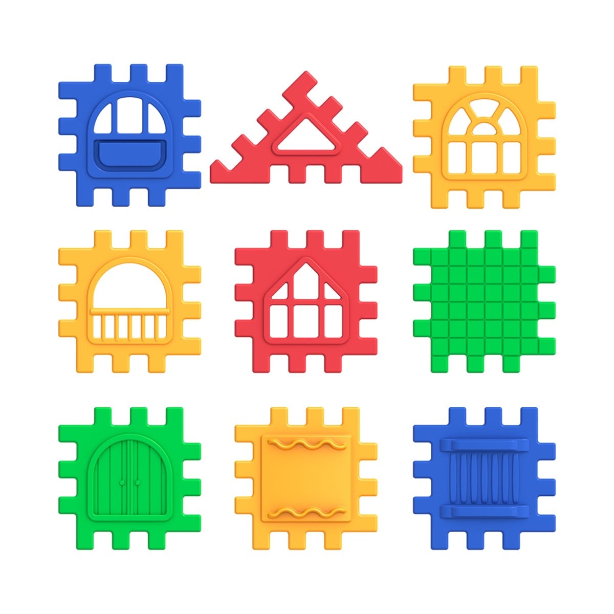 Dede - Puzzle City 3D Yapı ve Tasarım Blokları -128 Parça
