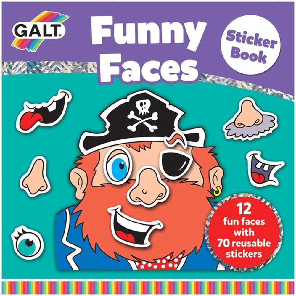 GALT ÇIKARTMA KİTABI KOMİK SURATLAR (Funny Faces Sticker Book)