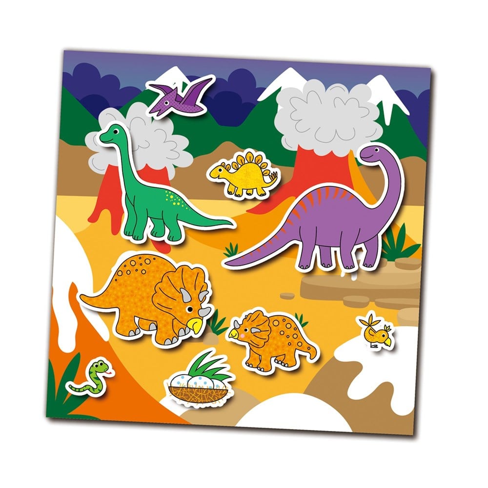GALT YENİDEN KULLANILABİLİR ÇIKARTMA KİTABI - DİNOZOR (Reusable Sticker Book - Dinosaurs)