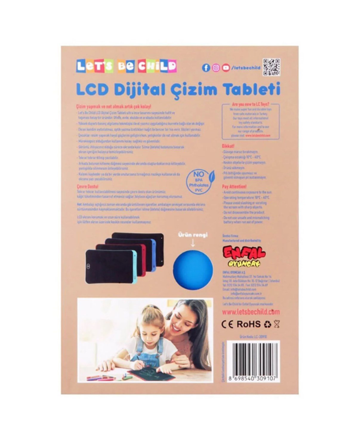 LC LCD Dijital Çizim Tableti 10 İnç