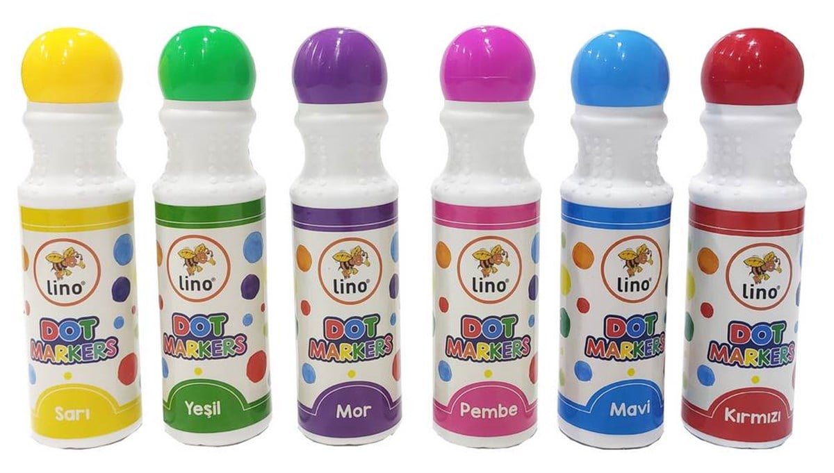 Lino Dot Marker 6'lı Boya Kalemi & Boyama Kitabı