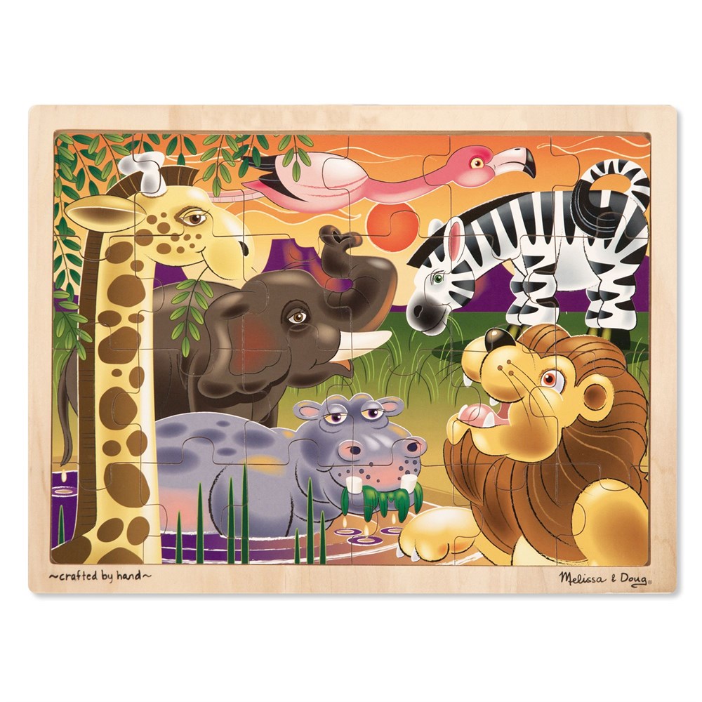 Melissa and Doug AHŞAP 24 PARÇA YAPBOZ - SAFARİ