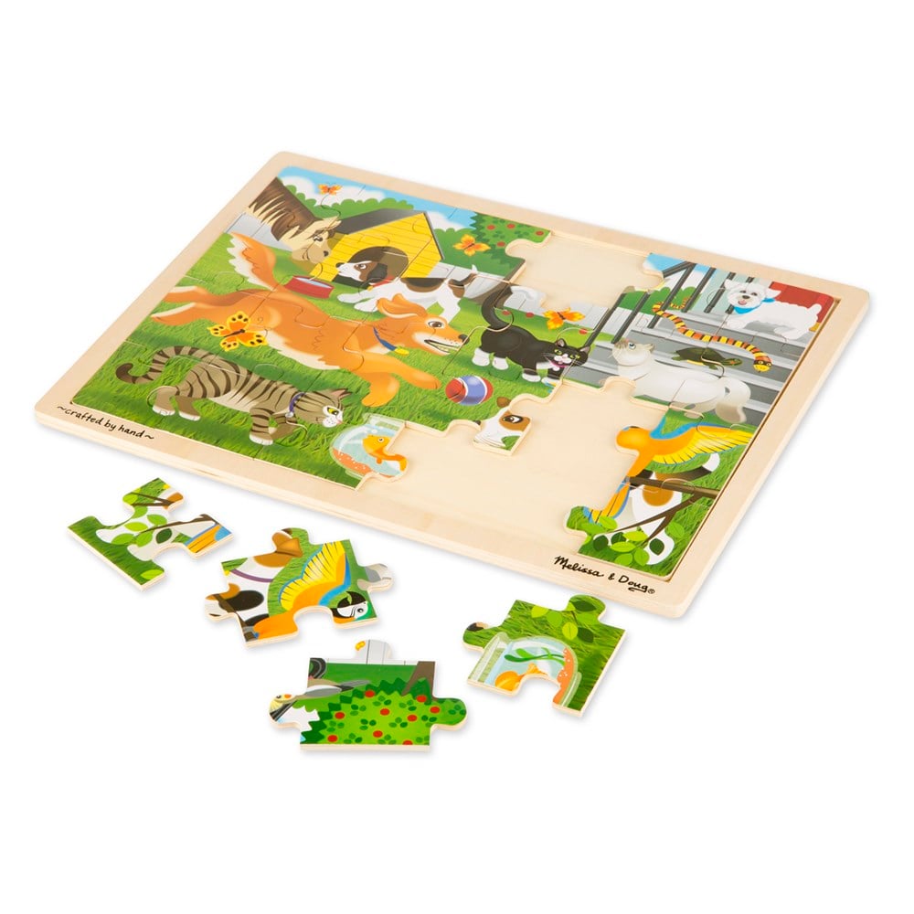 Melissa and Doug AHŞAP 24 PARÇA YAPBOZ - EVCİL HAYVANLAR