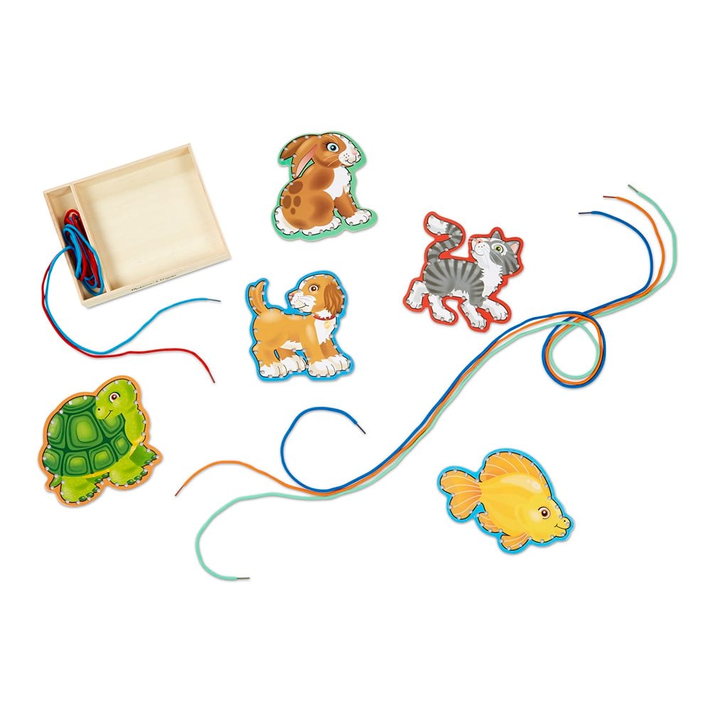 Melissa and Doug AHŞAP İP GEÇİRME EVCİL HAYVANLARI