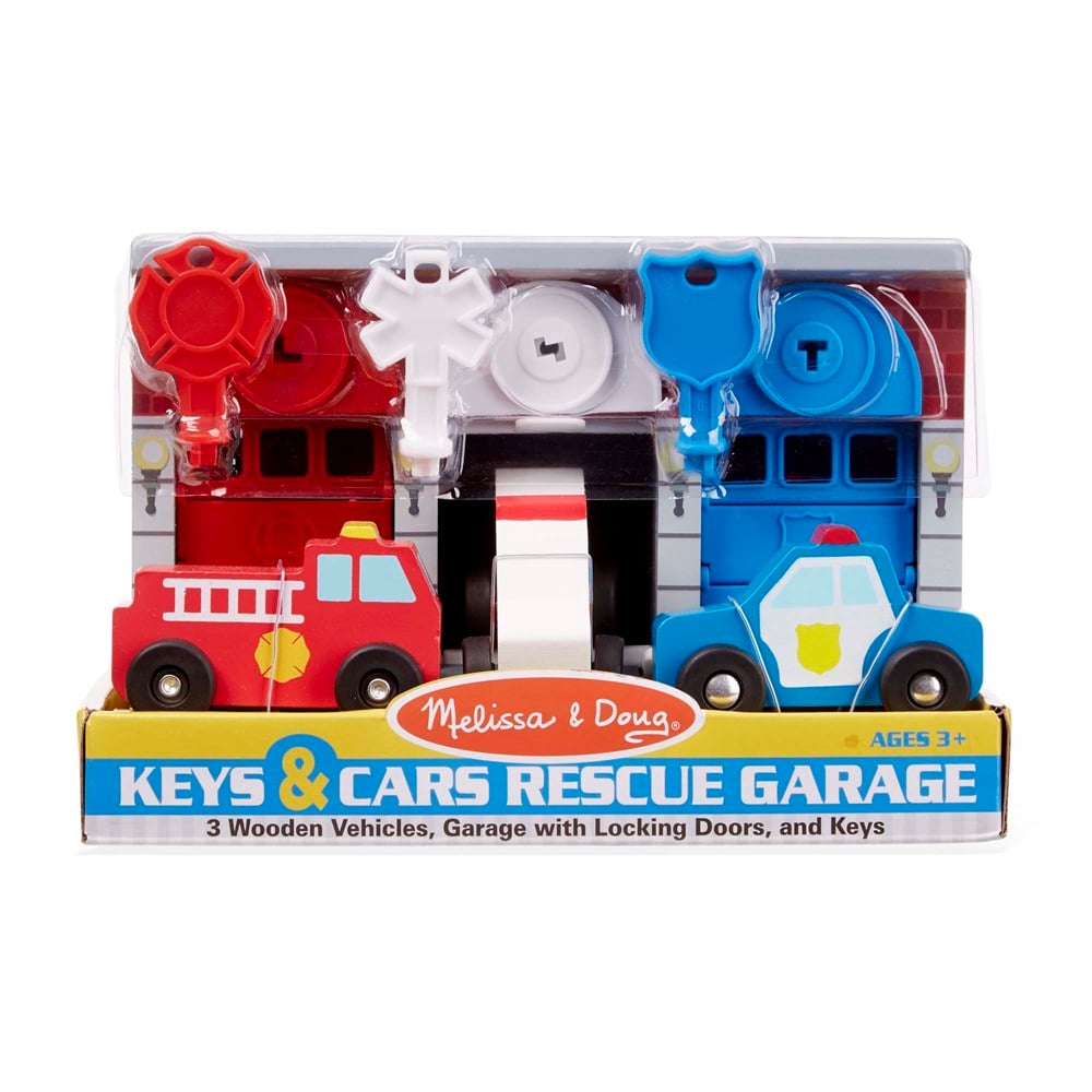 Melissa and Doug AHŞAP KİLİTLİ KURTARMA ARAÇLARI GARAJI