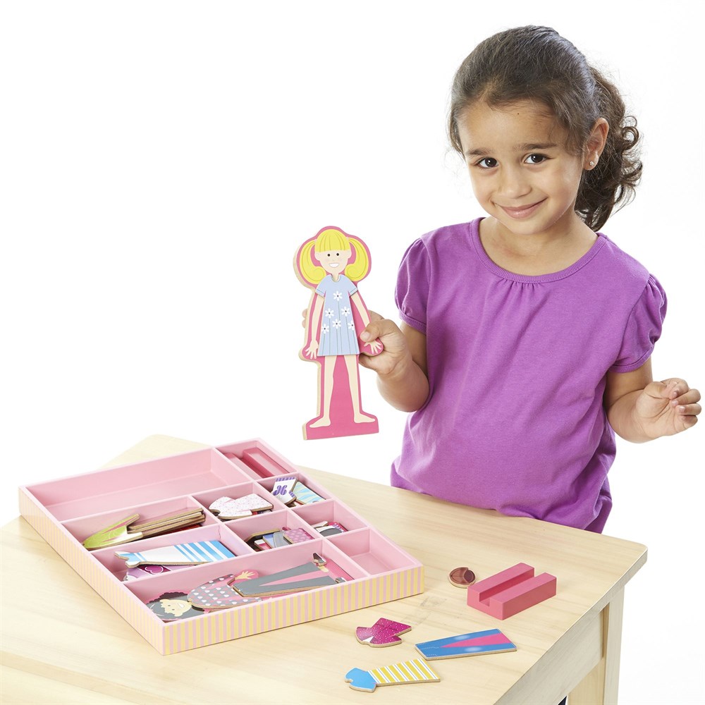 Melissa and Doug AHŞAP MIKNATISLI GİYDİRME - ABBY İLE EMMA