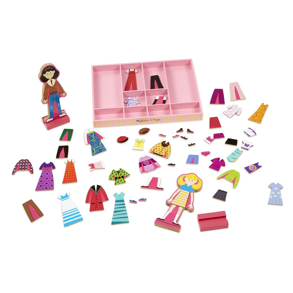 Melissa and Doug AHŞAP MIKNATISLI GİYDİRME - ABBY İLE EMMA