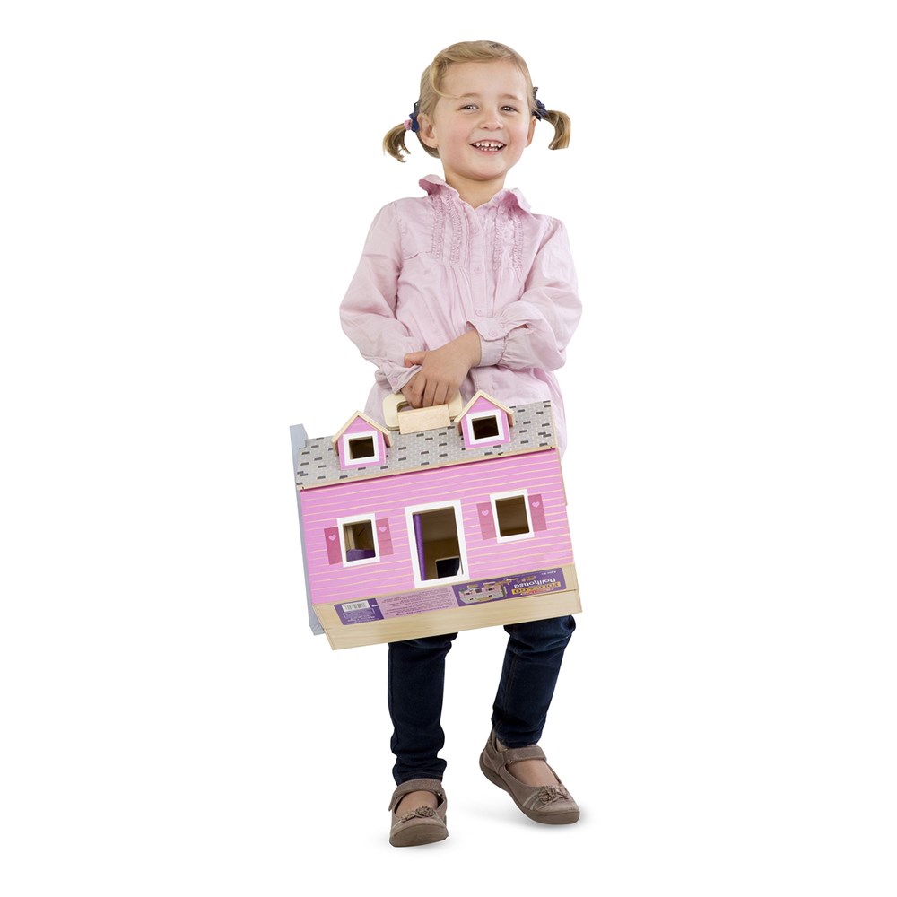 Melissa and Doug AHŞAP TAŞINABİLİR KÜÇÜK MOBİLYALI EV