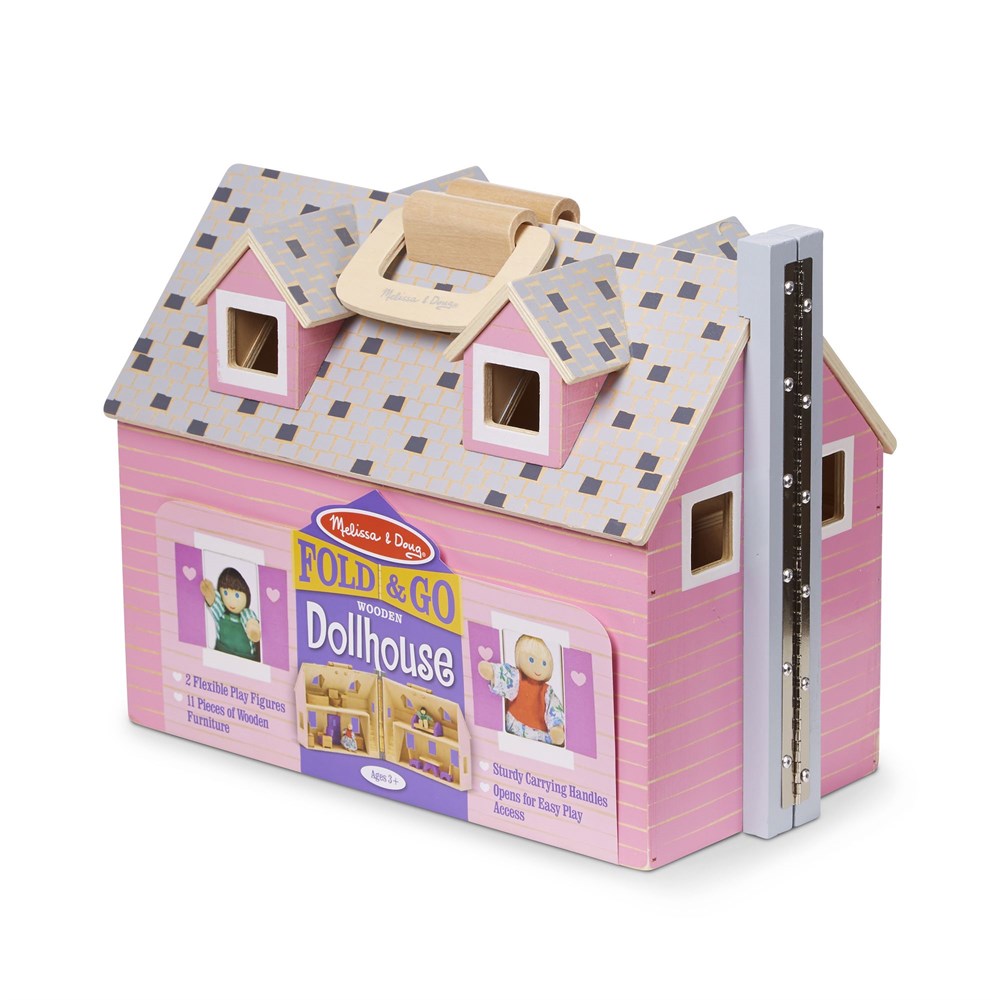 Melissa and Doug AHŞAP TAŞINABİLİR KÜÇÜK MOBİLYALI EV