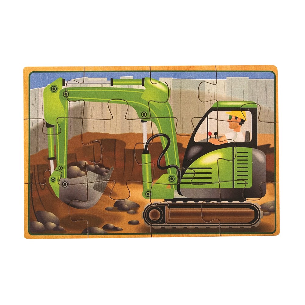 Melissa and Doug AHŞAP12x4 YAPBOZ SETİ - İNŞAAT ARAÇLARI