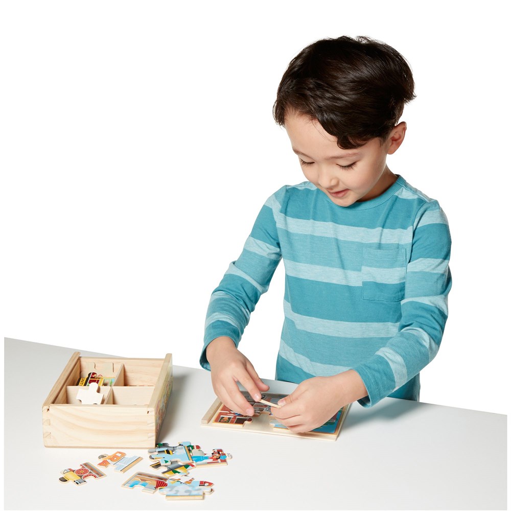 Melissa and Doug AHŞAP12x4 YAPBOZ SETİ - ARAÇLAR