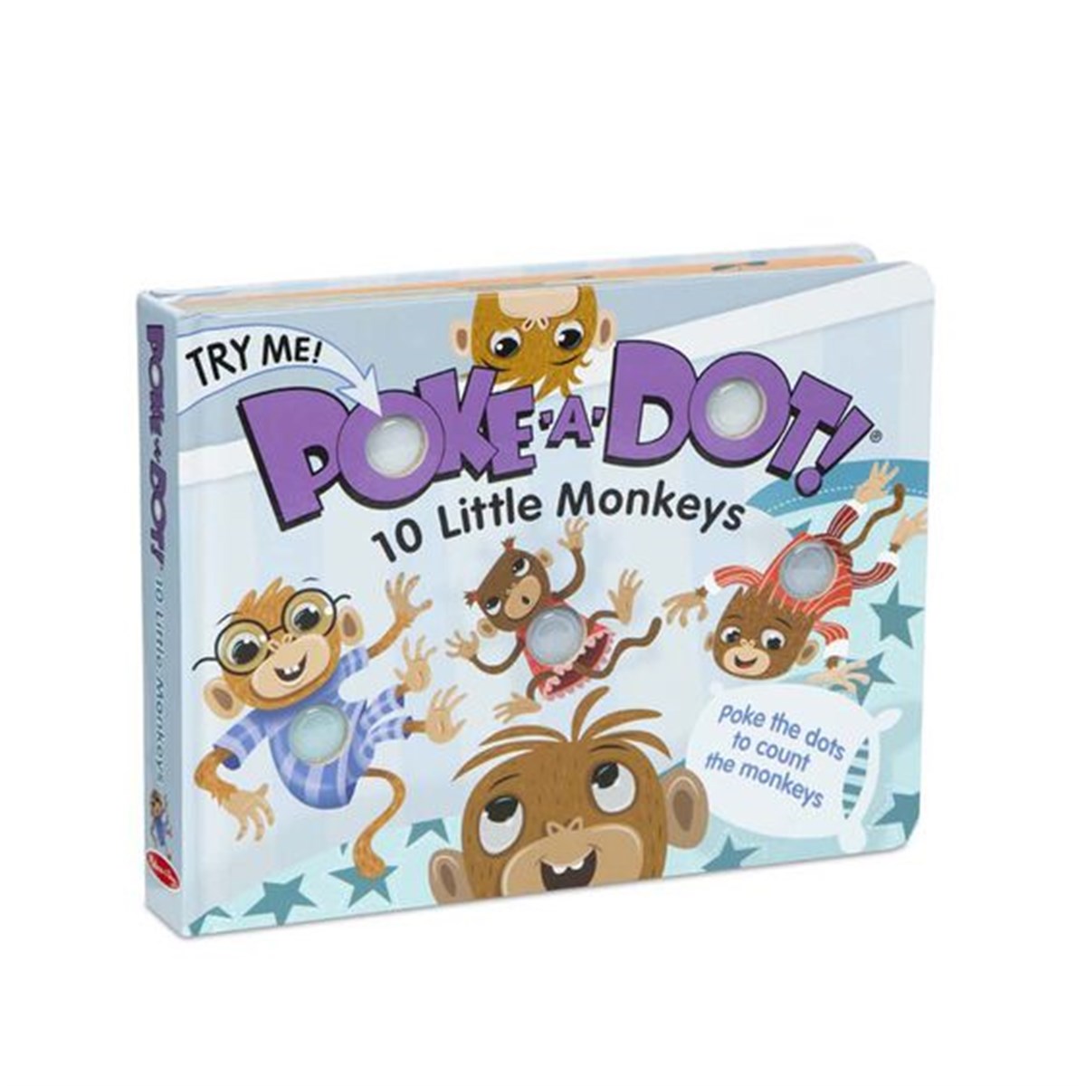 Melissa and Doug Poke-A-Dot - İnteraktif Kitap - 10 Little Monkeys