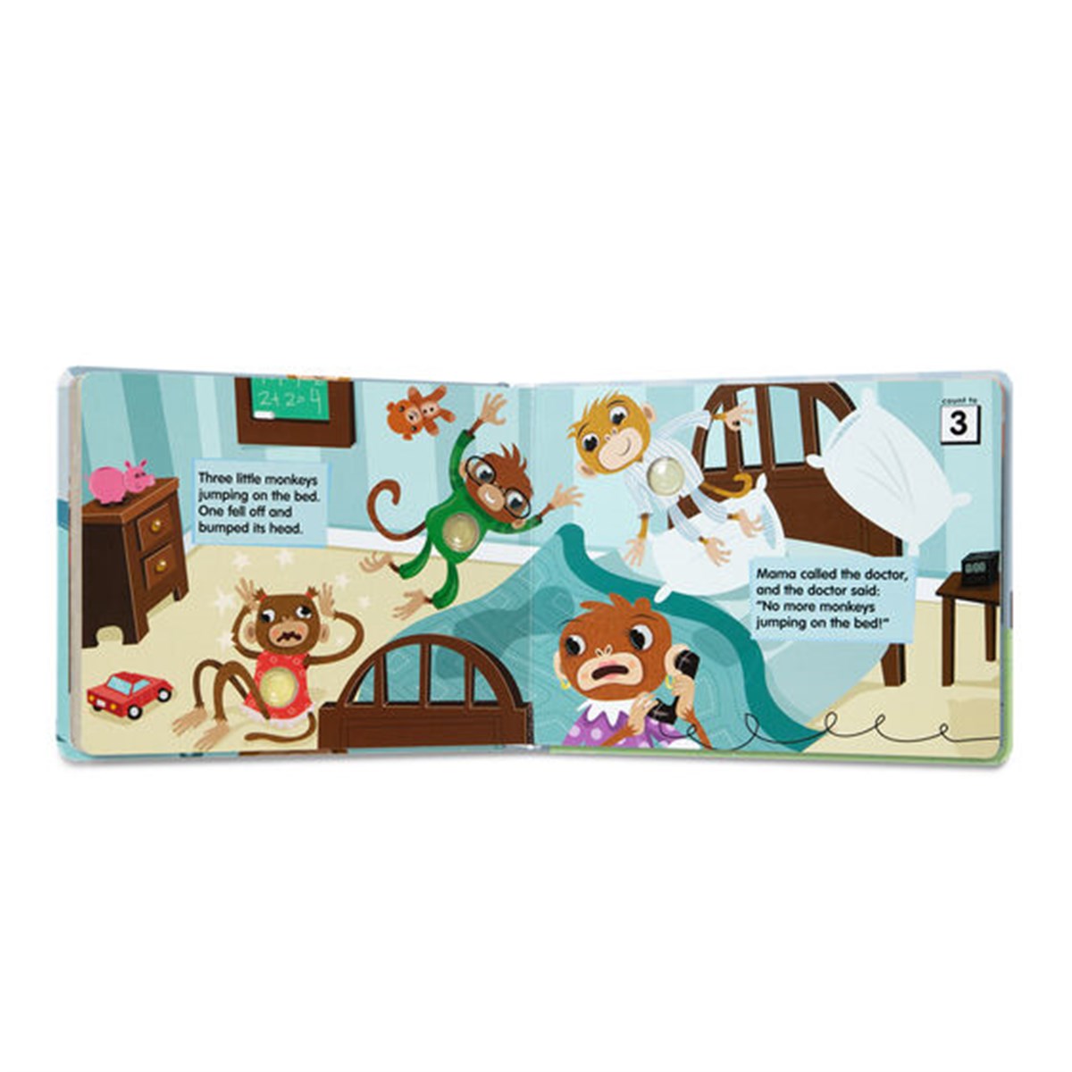Melissa and Doug Poke-A-Dot - İnteraktif Kitap - 10 Little Monkeys