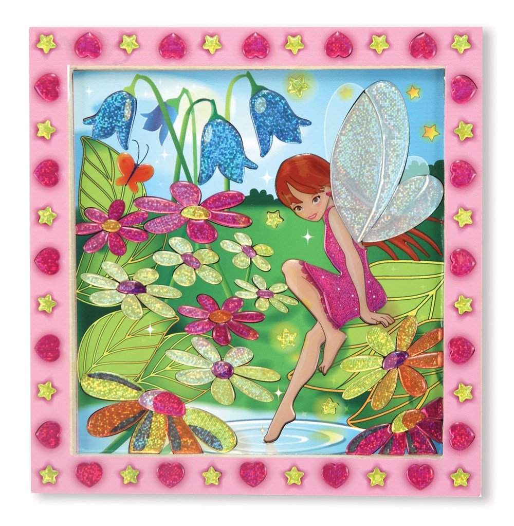 Melissa and Doug TABLO - YAPIŞTIR YARAT - ÇİÇEK BAHÇESİ VE PERİ