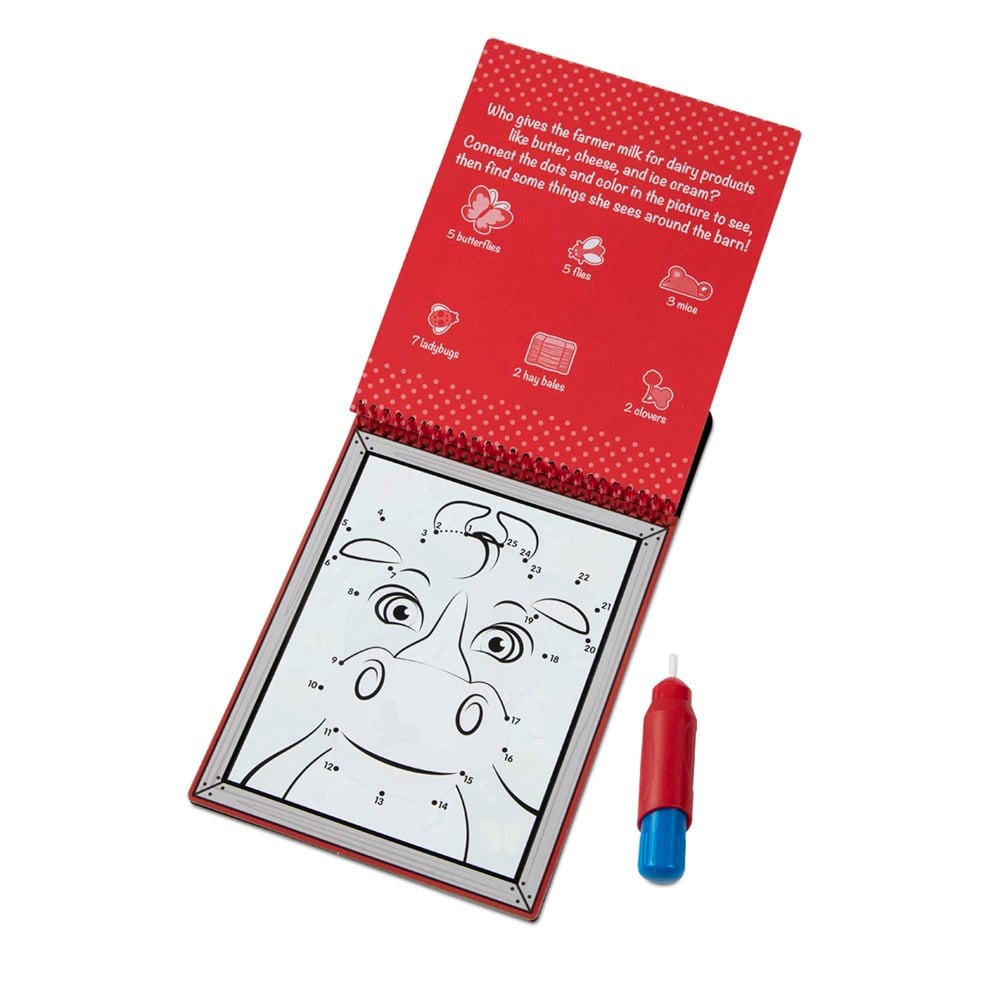 Melissa and Doug WATER WOW! SU İLE BOYAMA KİTABI - ÇİFTLİK - NOKTALARI BİRLEŞTİR