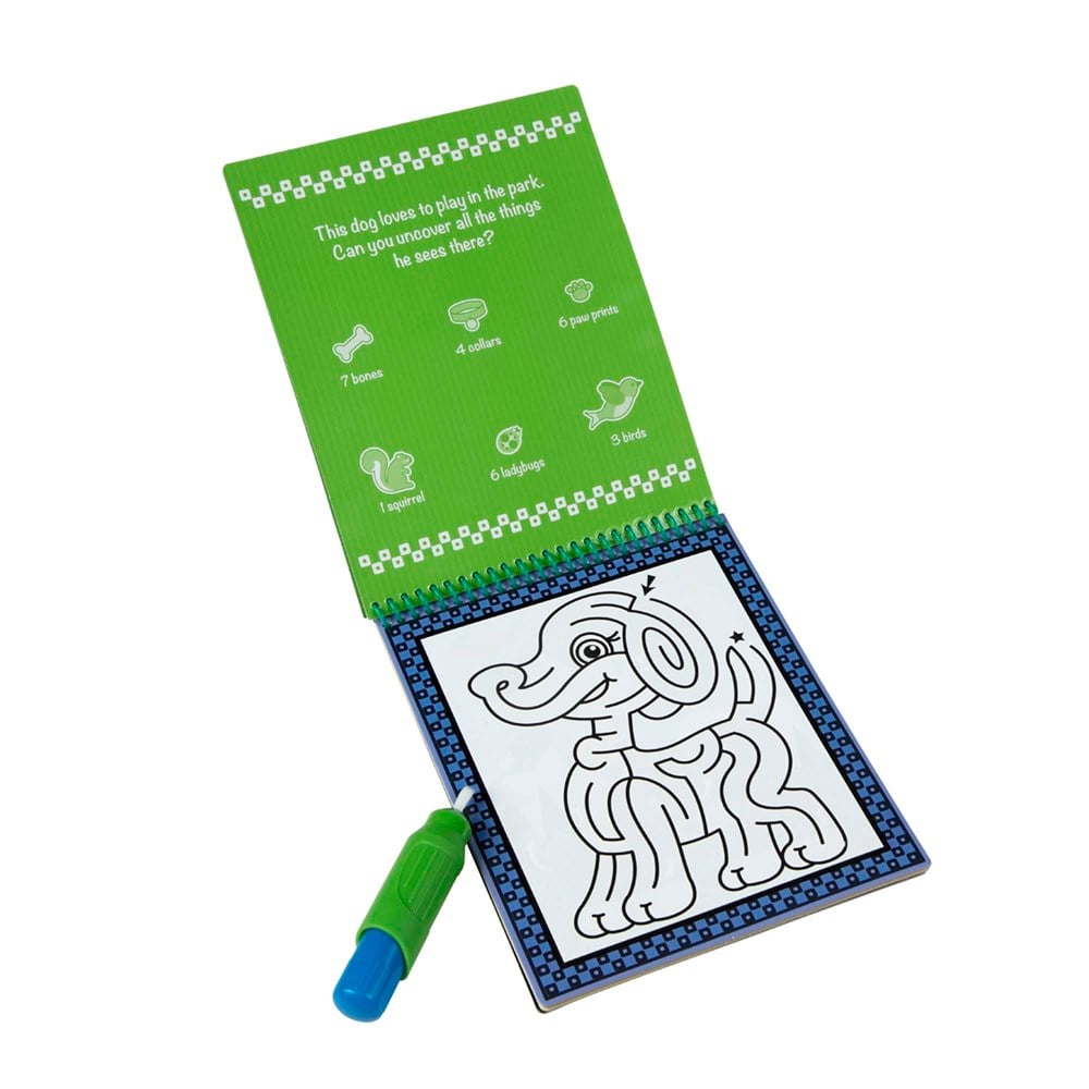 Melissa and Doug WATER WOW! SU İLE BOYAMA KİTABI - EVCİL HAYVANLAR BULMACA