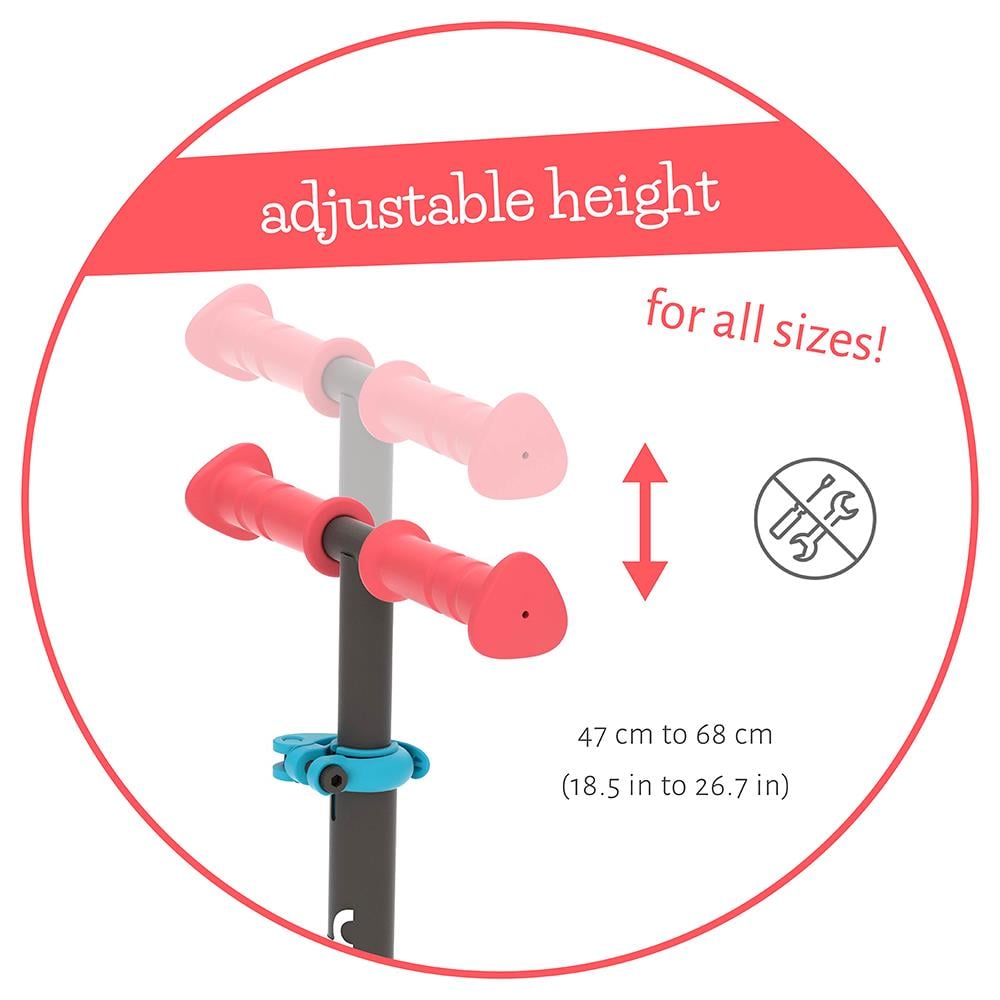 Scotti - 3 Tekerlekli Scooter - Kırmızı