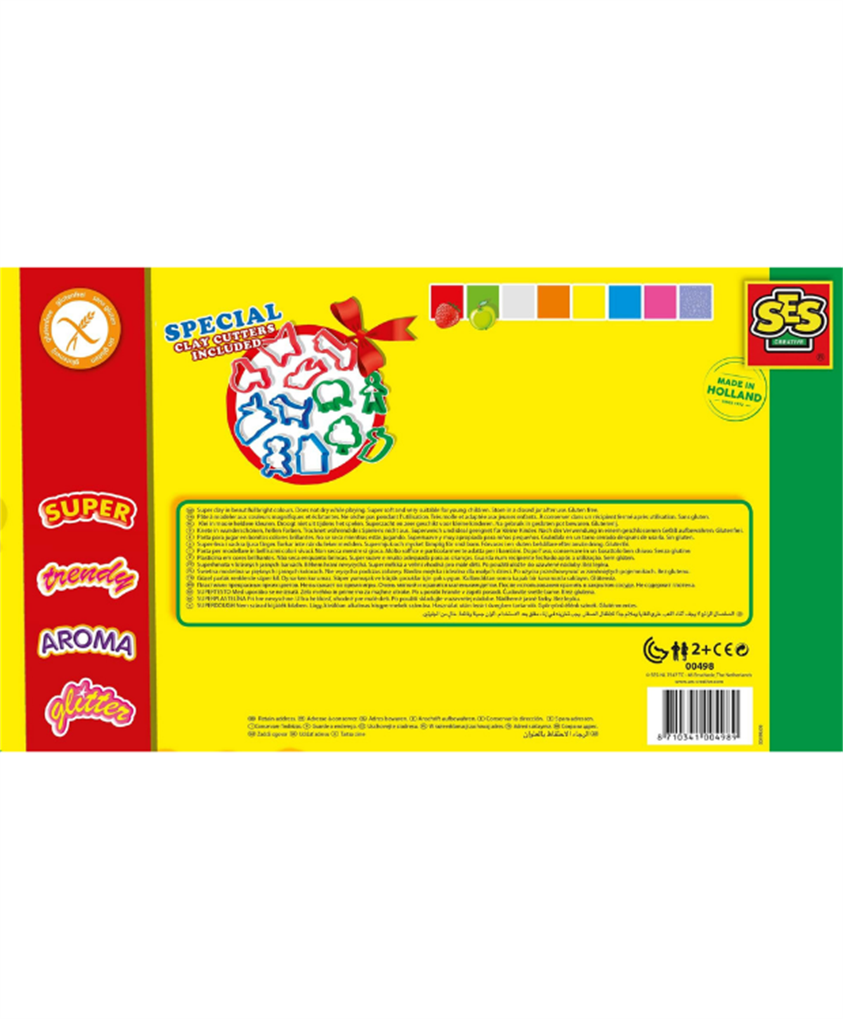 SES Creative Oyun Hamuru Tutkusu 8x90gr ve Kesici Kalıplar