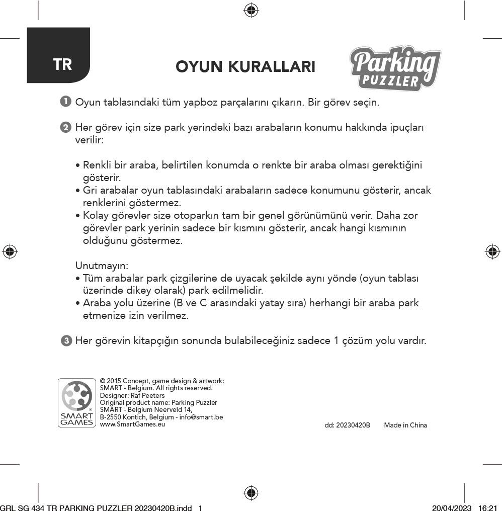 SmartGames Parking Puzzler