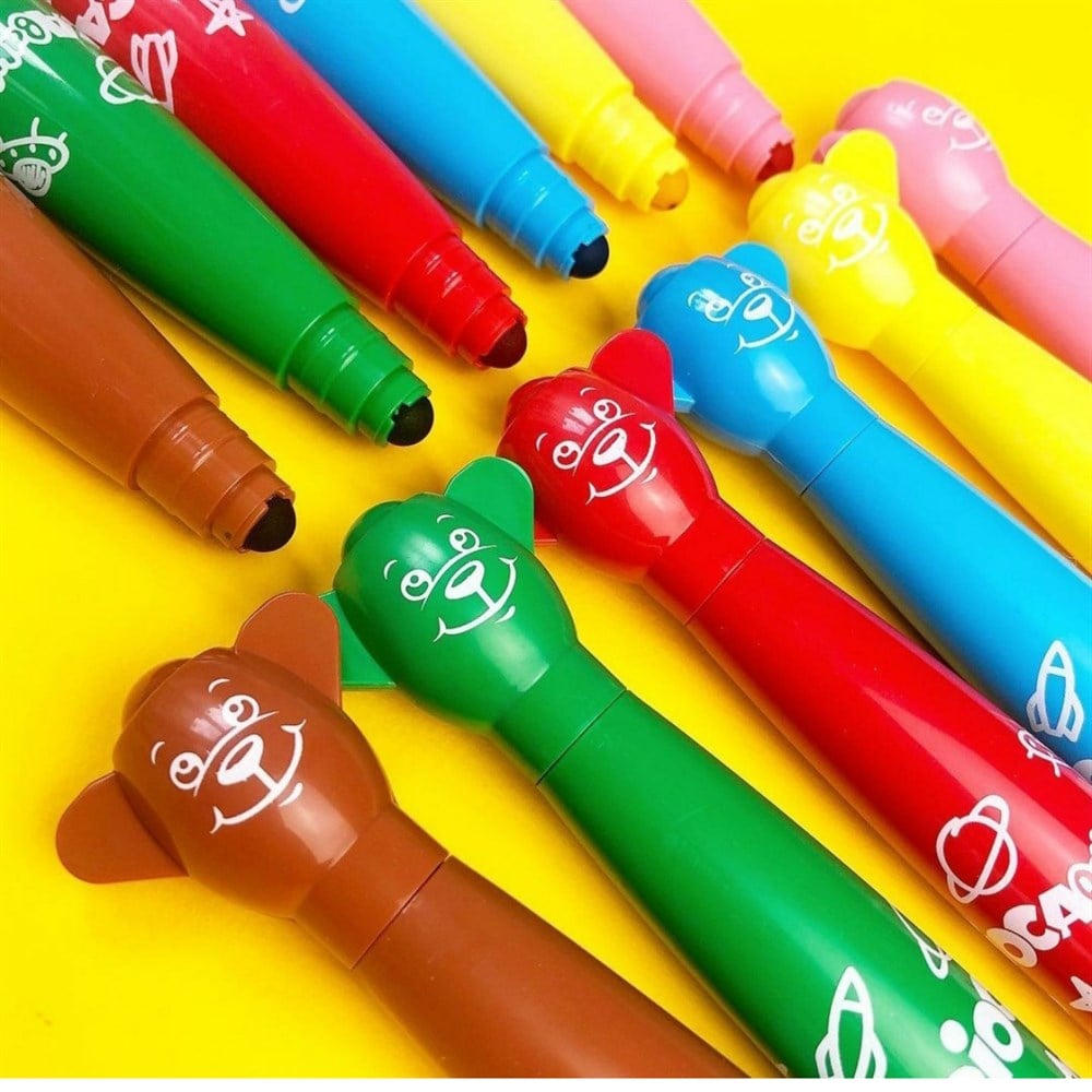 TEDDY JUMBO BEBEK SÜPER YIKANABİLİR KEÇELİ BOYA KALEMİ 6'LI