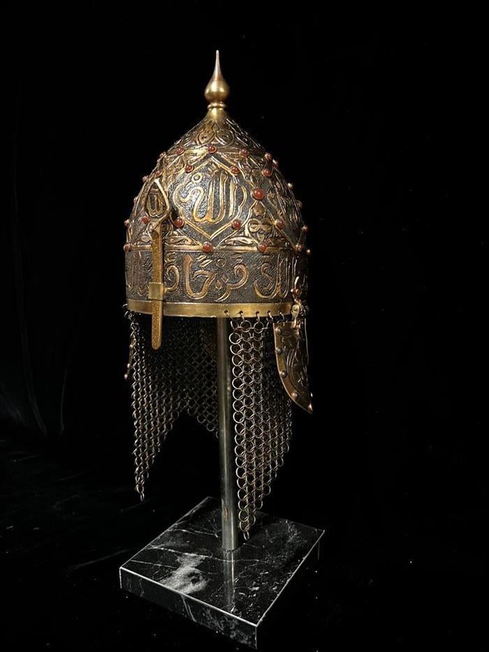 Fatih Sultan Mehmet Miğfer - Masa Üstü Dekor Boy