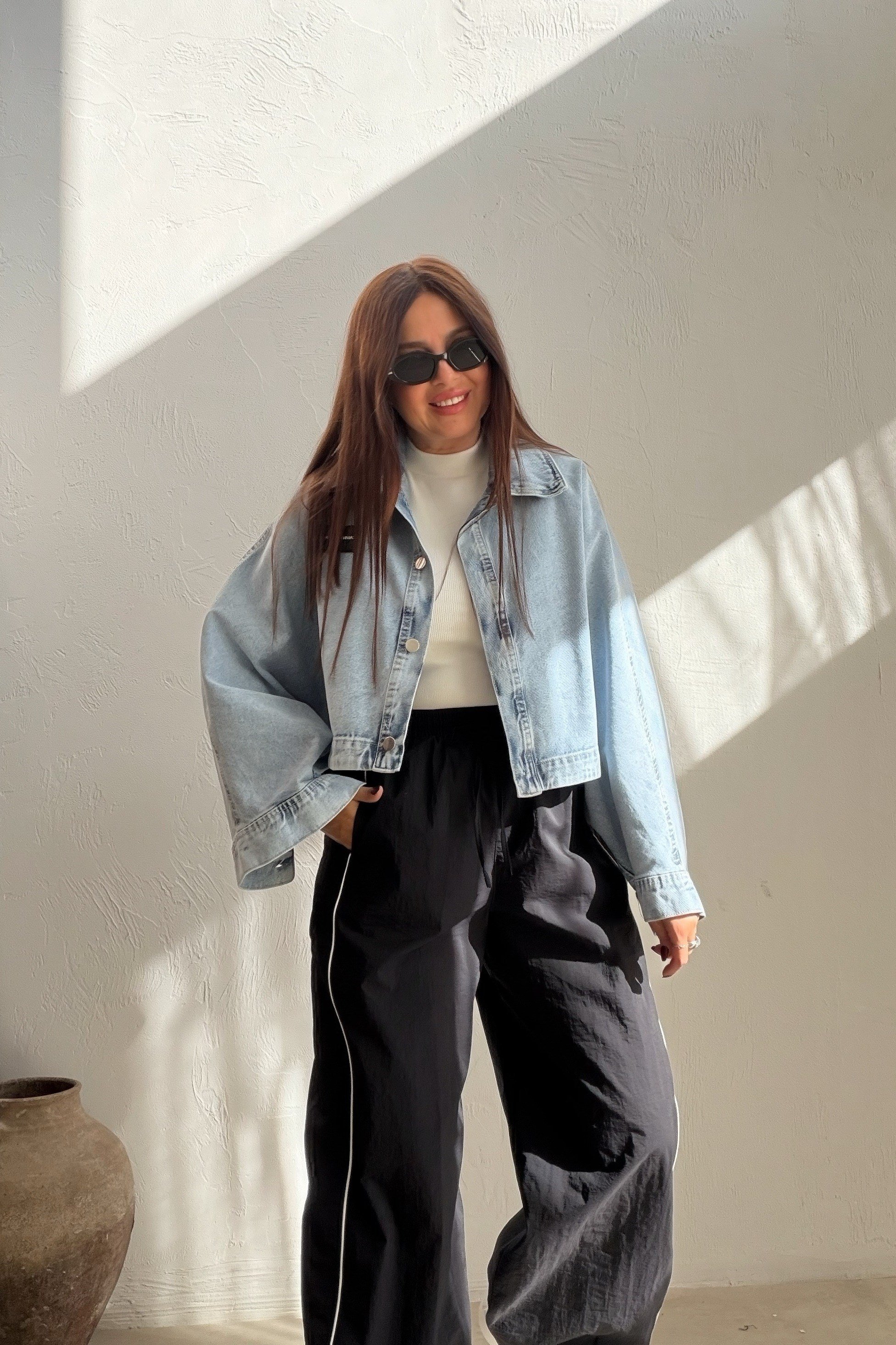 Arvena Denim Gömlek Ceket BUZ MAVİSİ