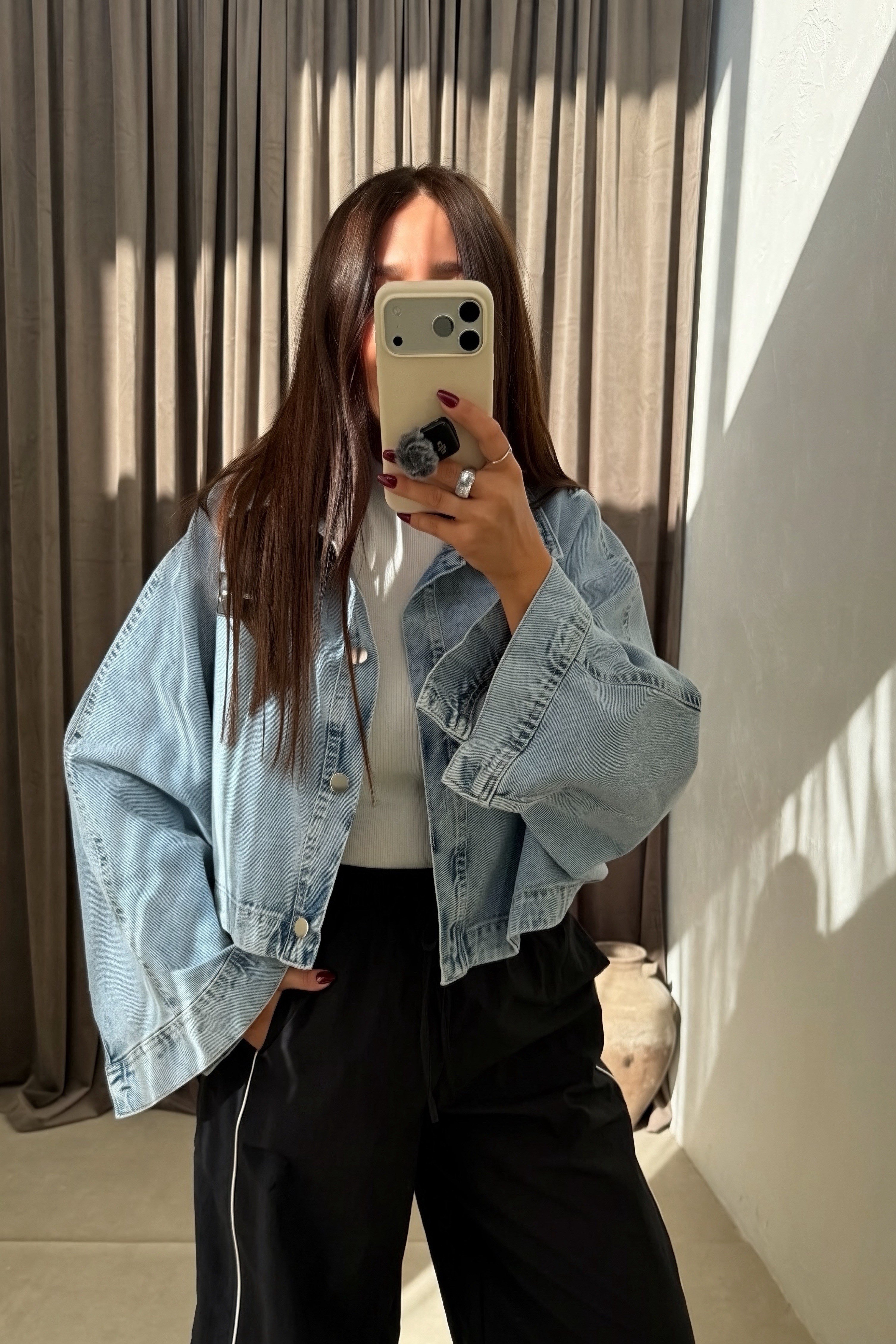 Arvena Denim Gömlek Ceket BUZ MAVİSİ