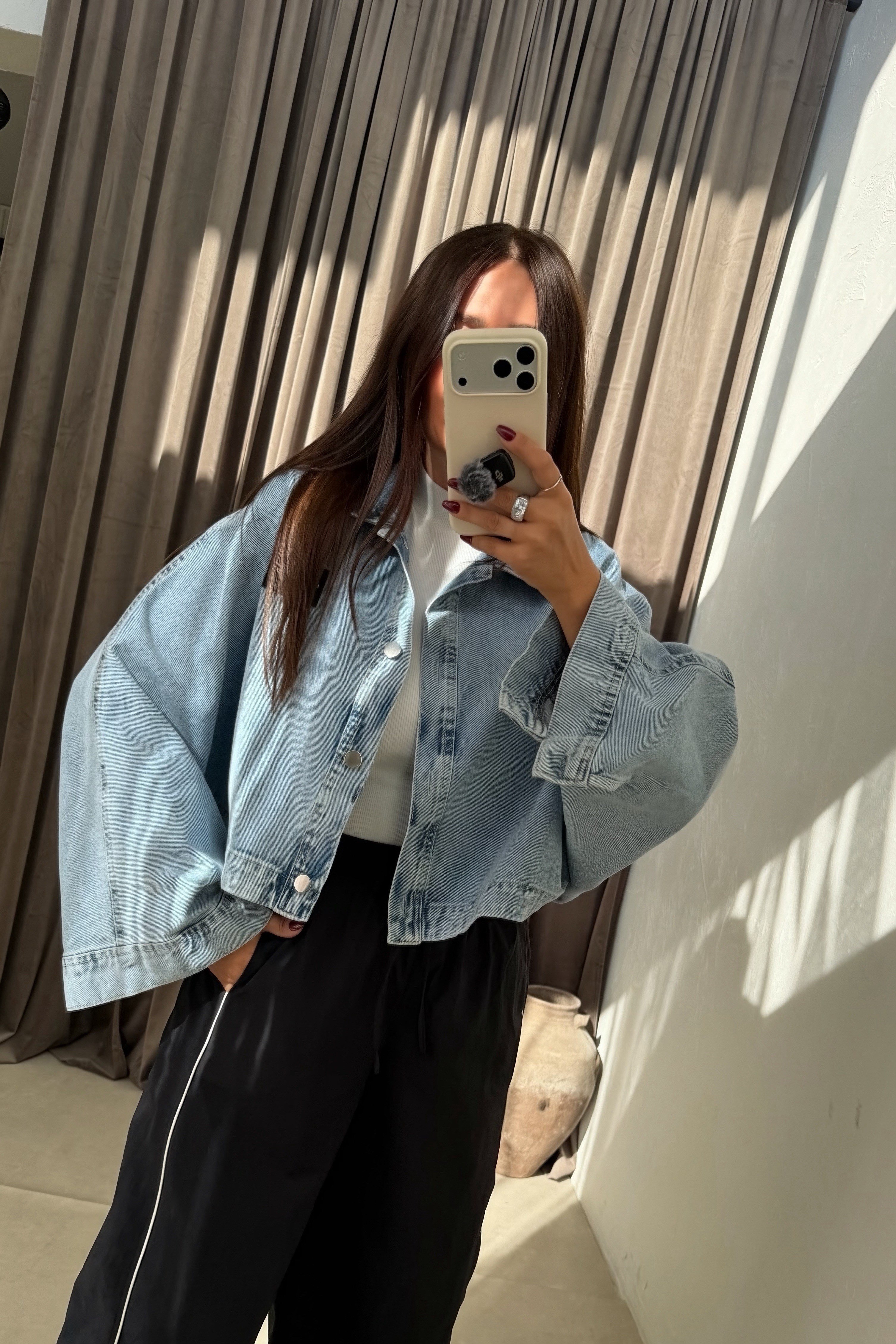 Arvena Denim Gömlek Ceket BUZ MAVİSİ