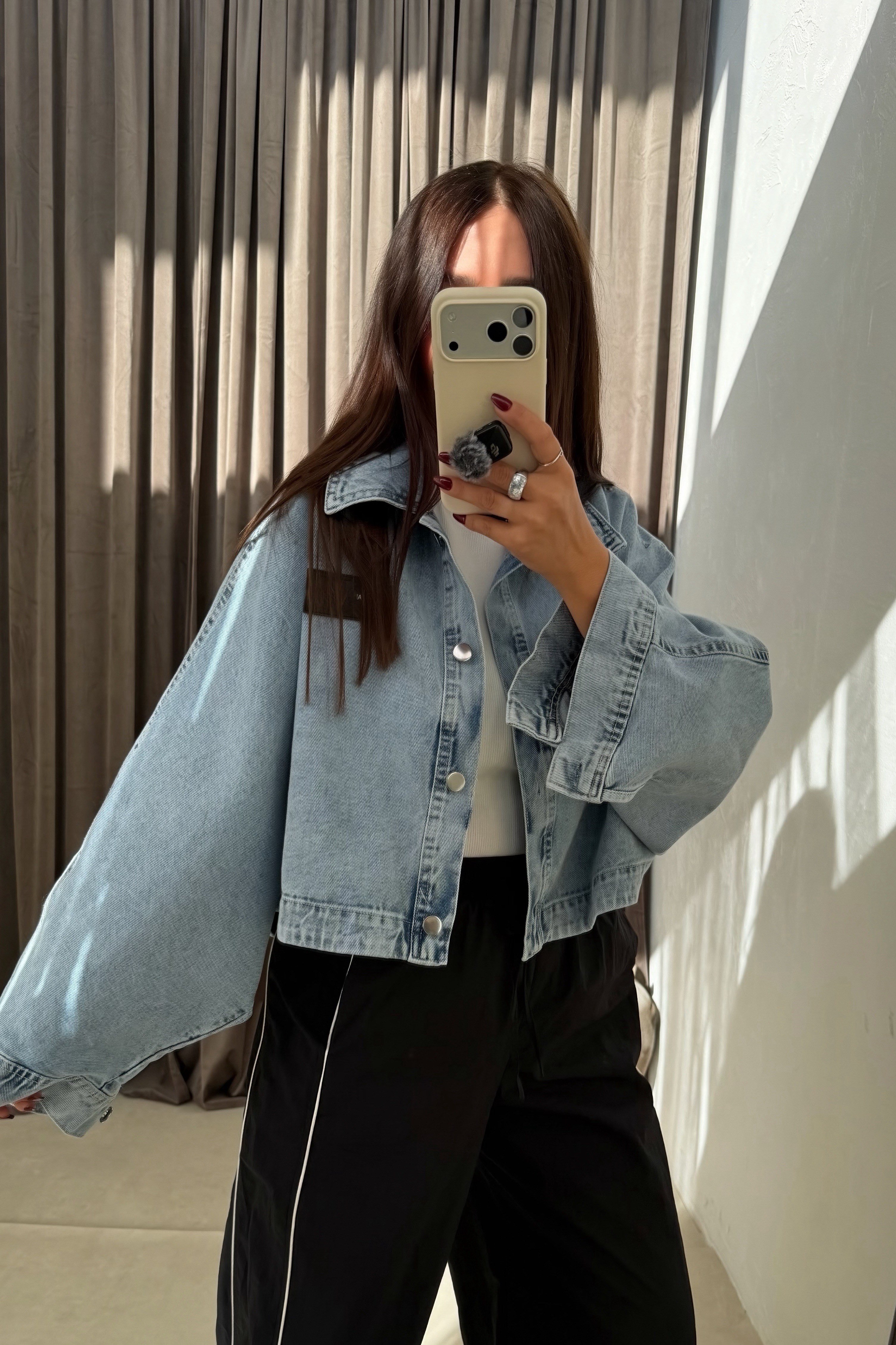 Arvena Denim Gömlek Ceket BUZ MAVİSİ