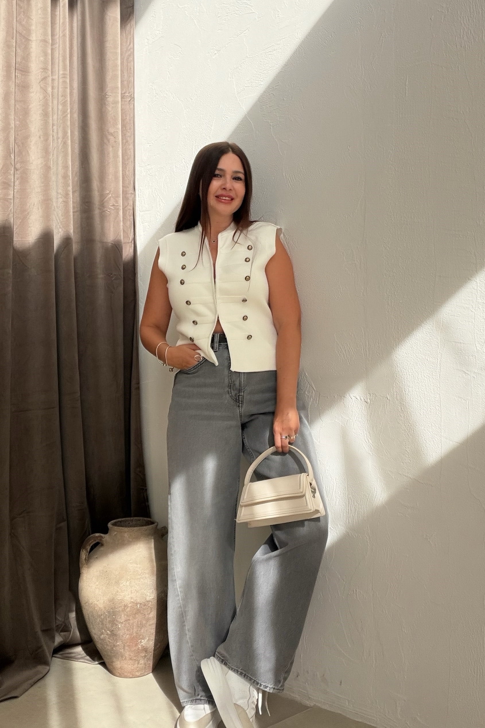 Asimetrik Dikişli Jean FÜME