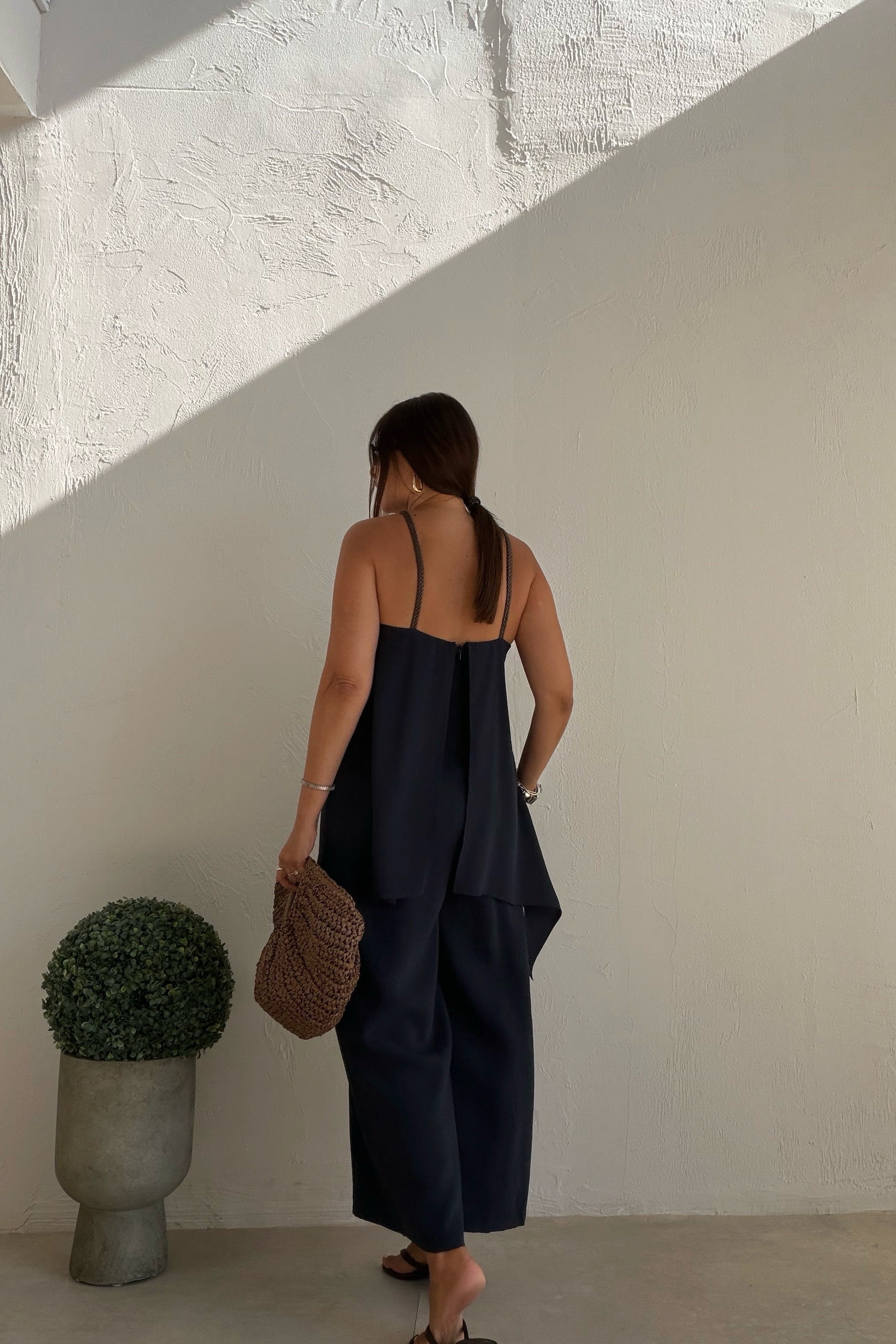 Asimetrik Kesim Tulum LACİVERT