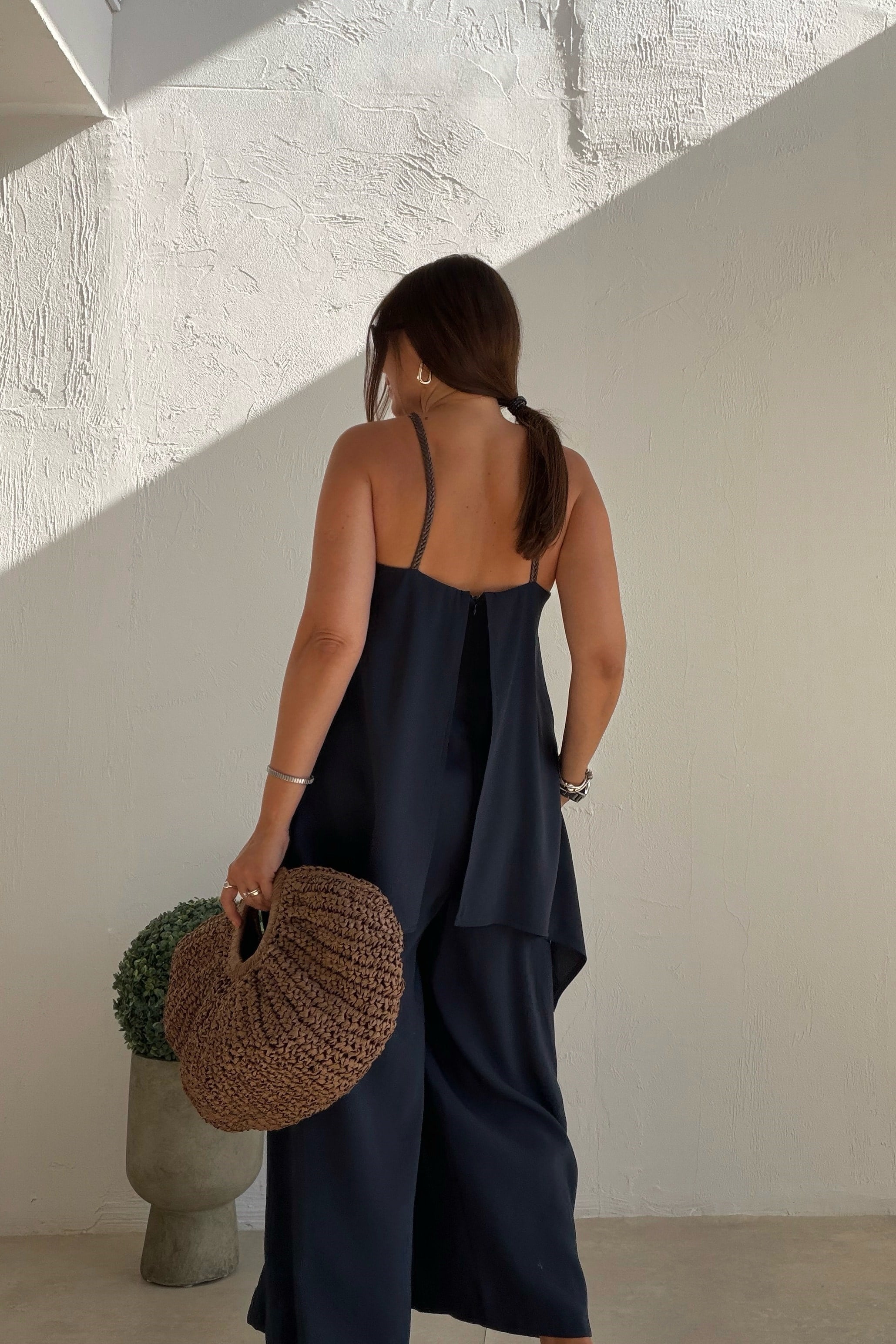 Asimetrik Kesim Tulum LACİVERT