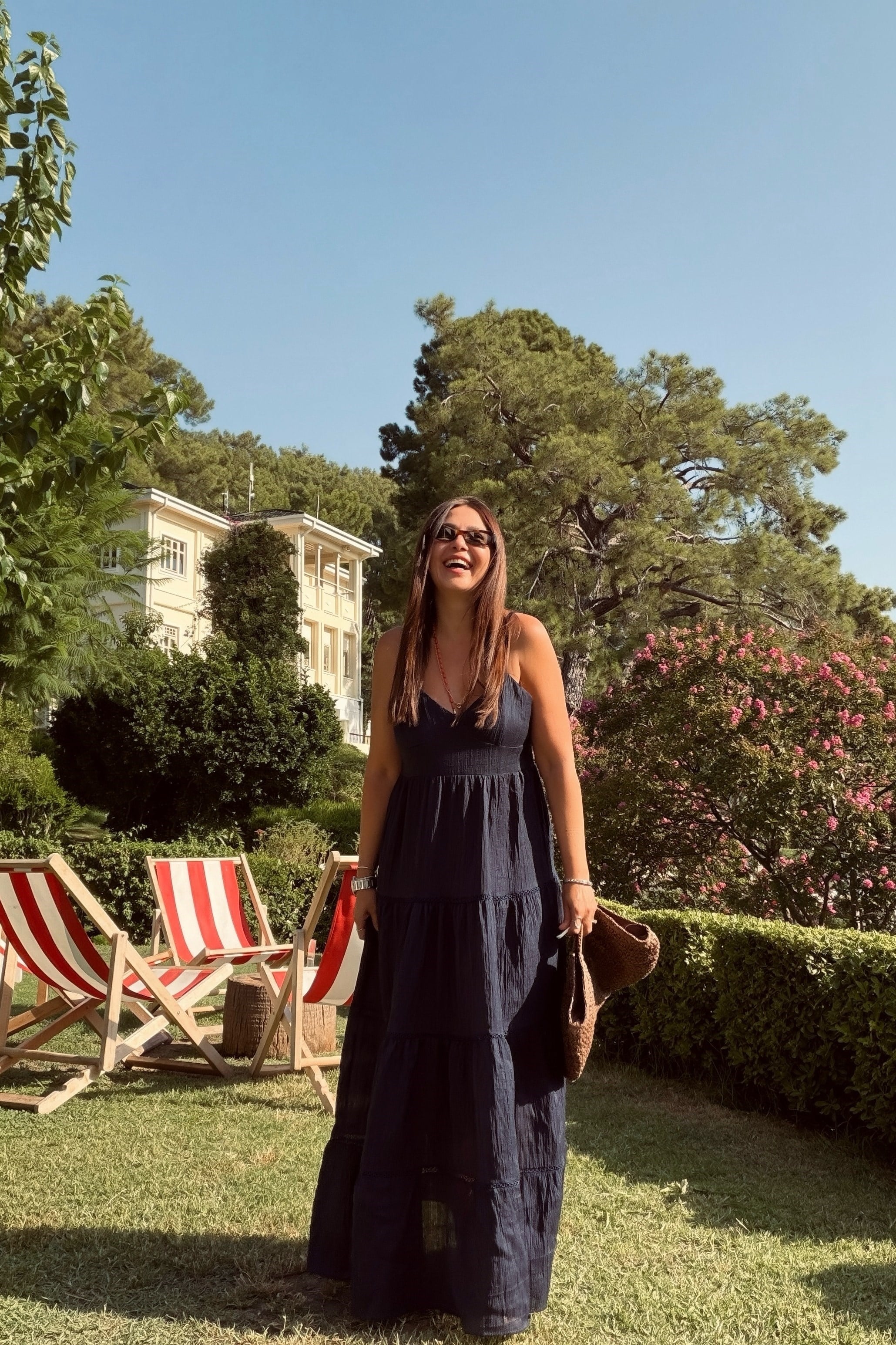 Askılı Fisto Detaylı Elbise LACİVERT