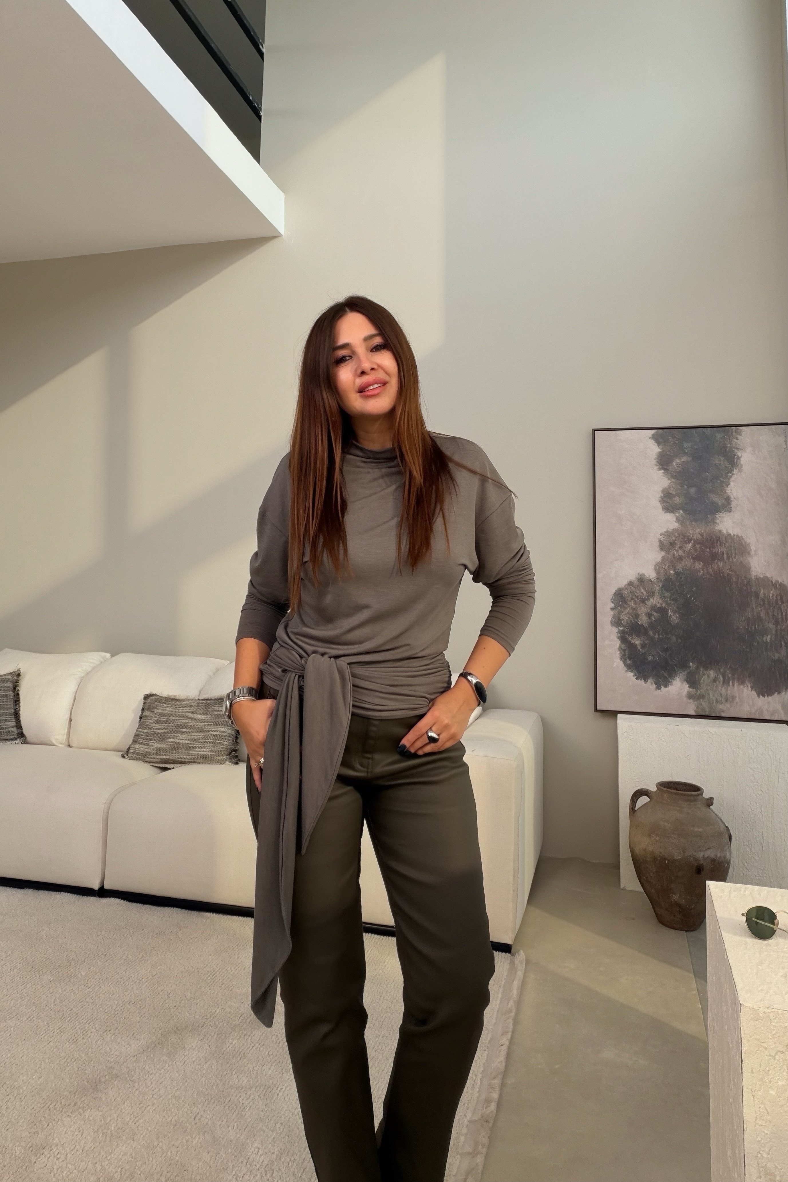 Bağlamalı Bluz VİZON