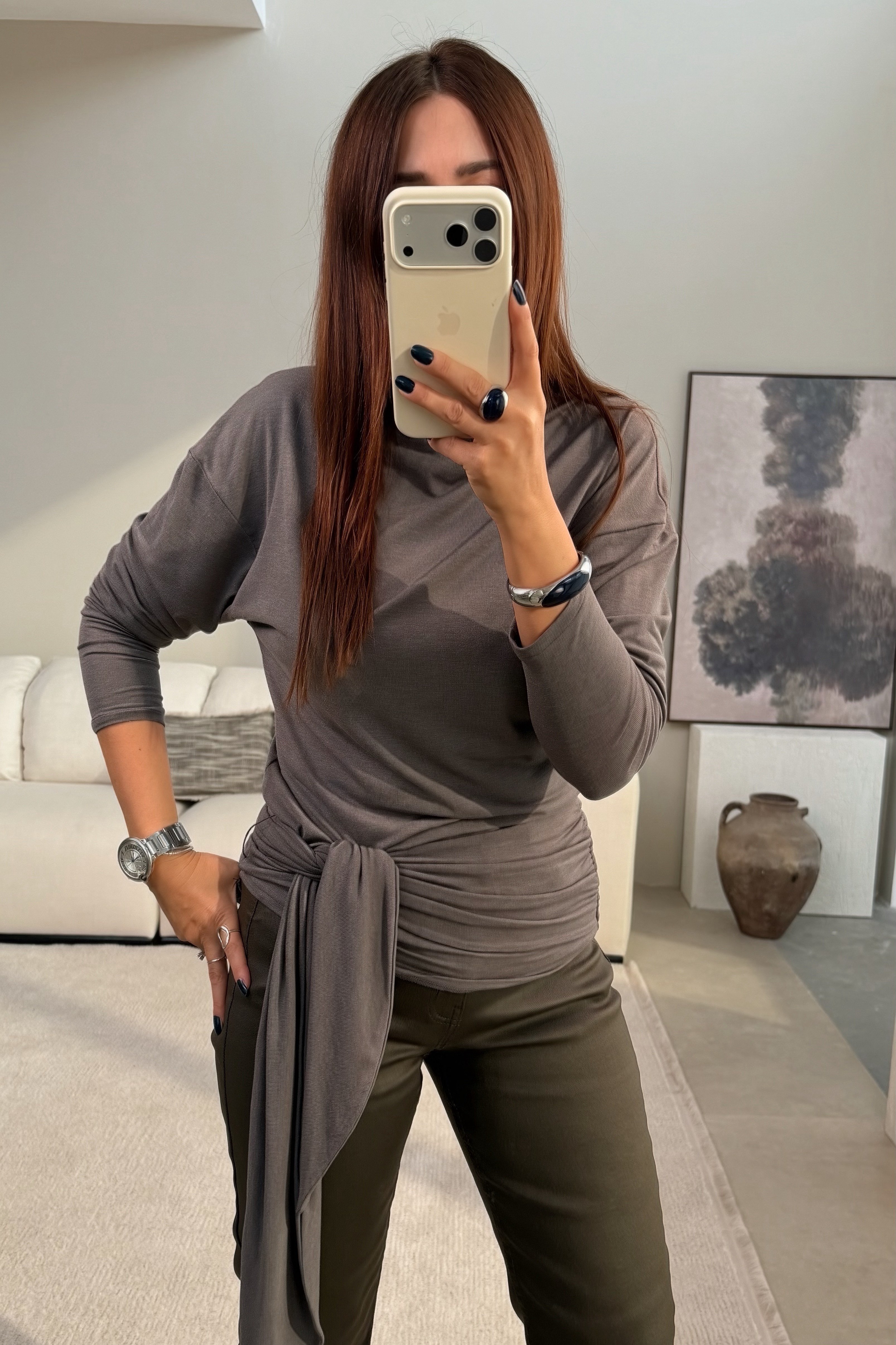 Bağlamalı Bluz VİZON