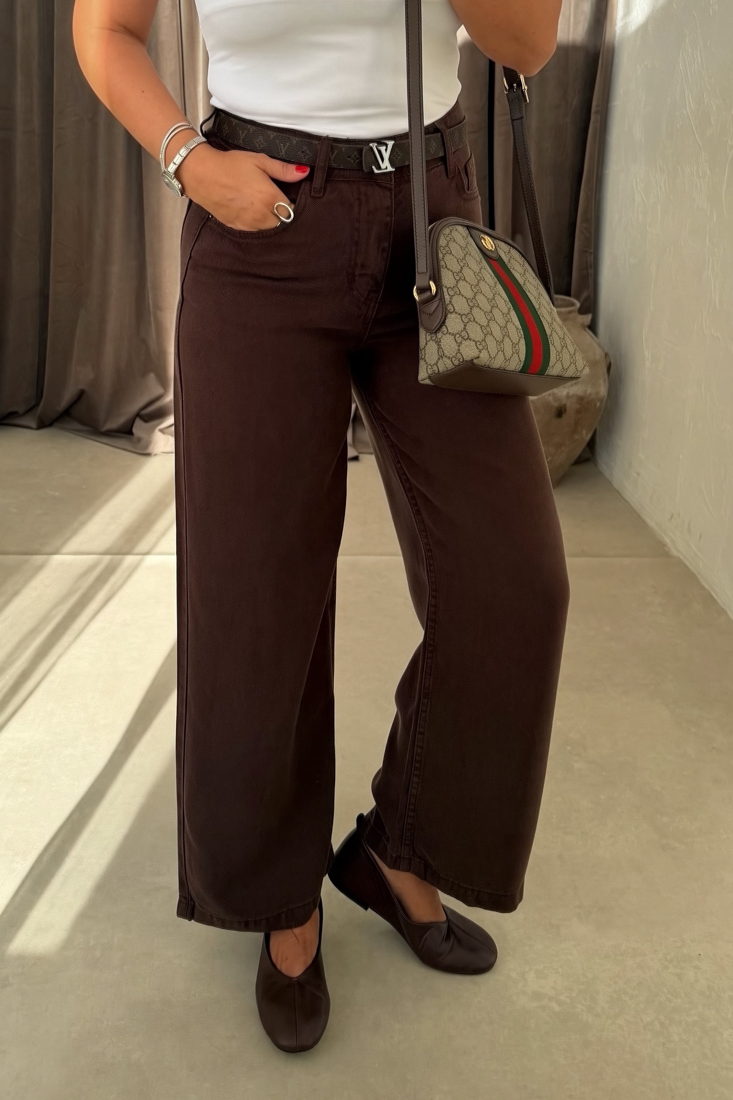 Bilek Boy Comfort Jean KAHVERENGİ