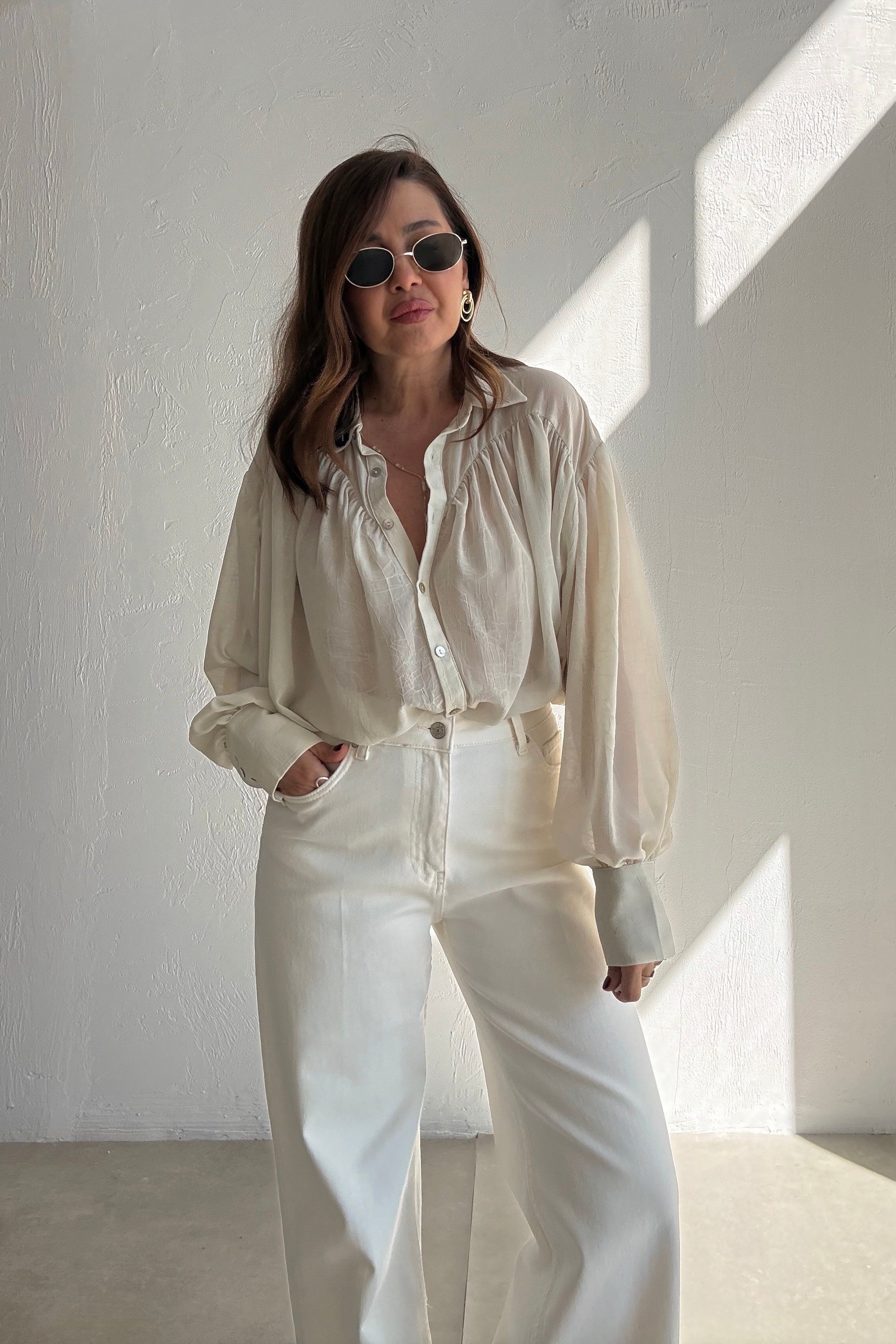 Bohem Drapeli Gömlek 